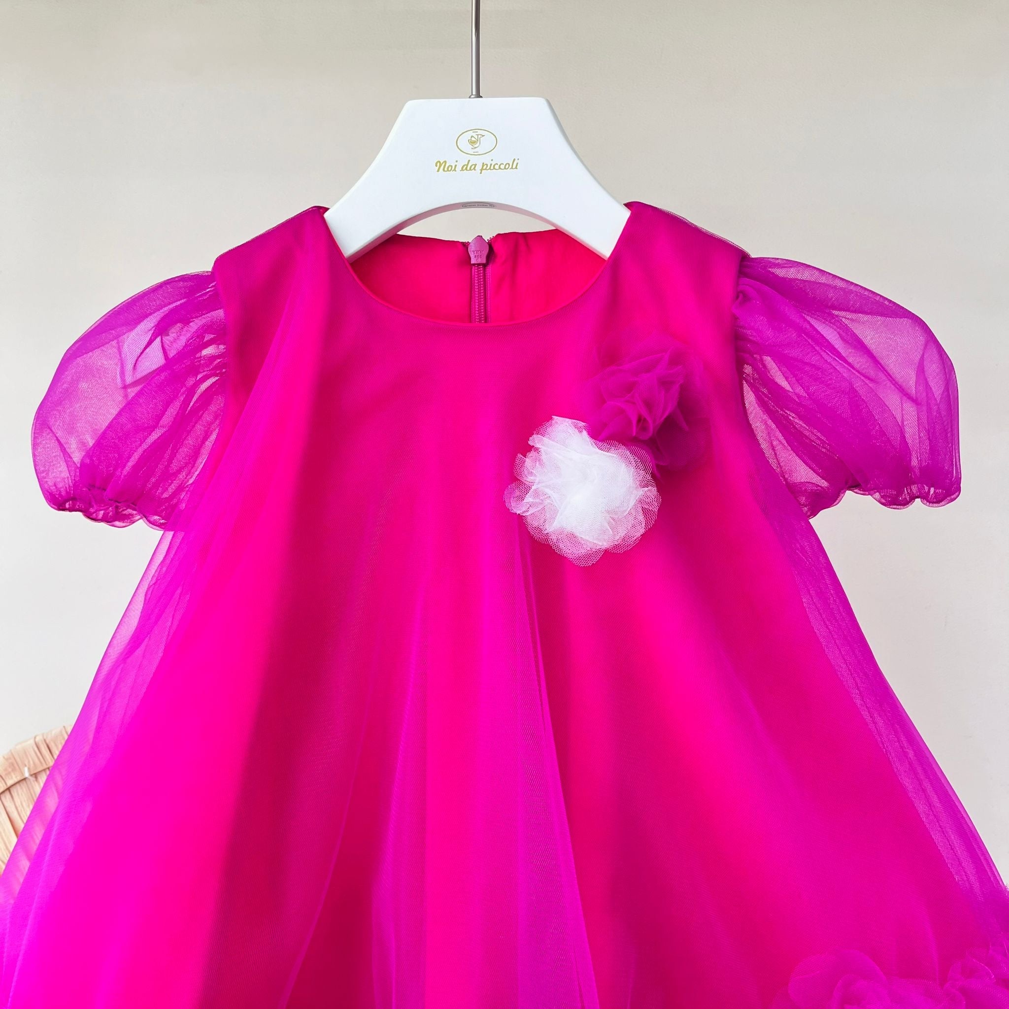 ABITINO CERIMONALE IN TULLE VIOLA - Noi da piccoli