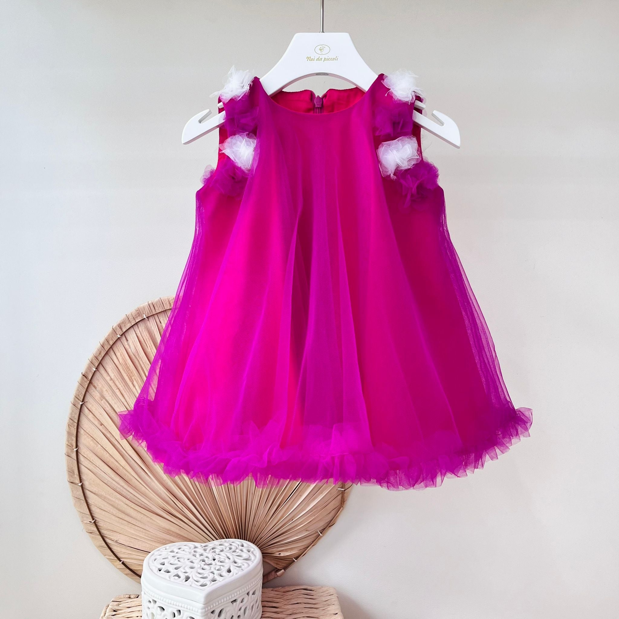 ABITINO CERIMONALE IN TULLE VIOLA - Noi da piccoli