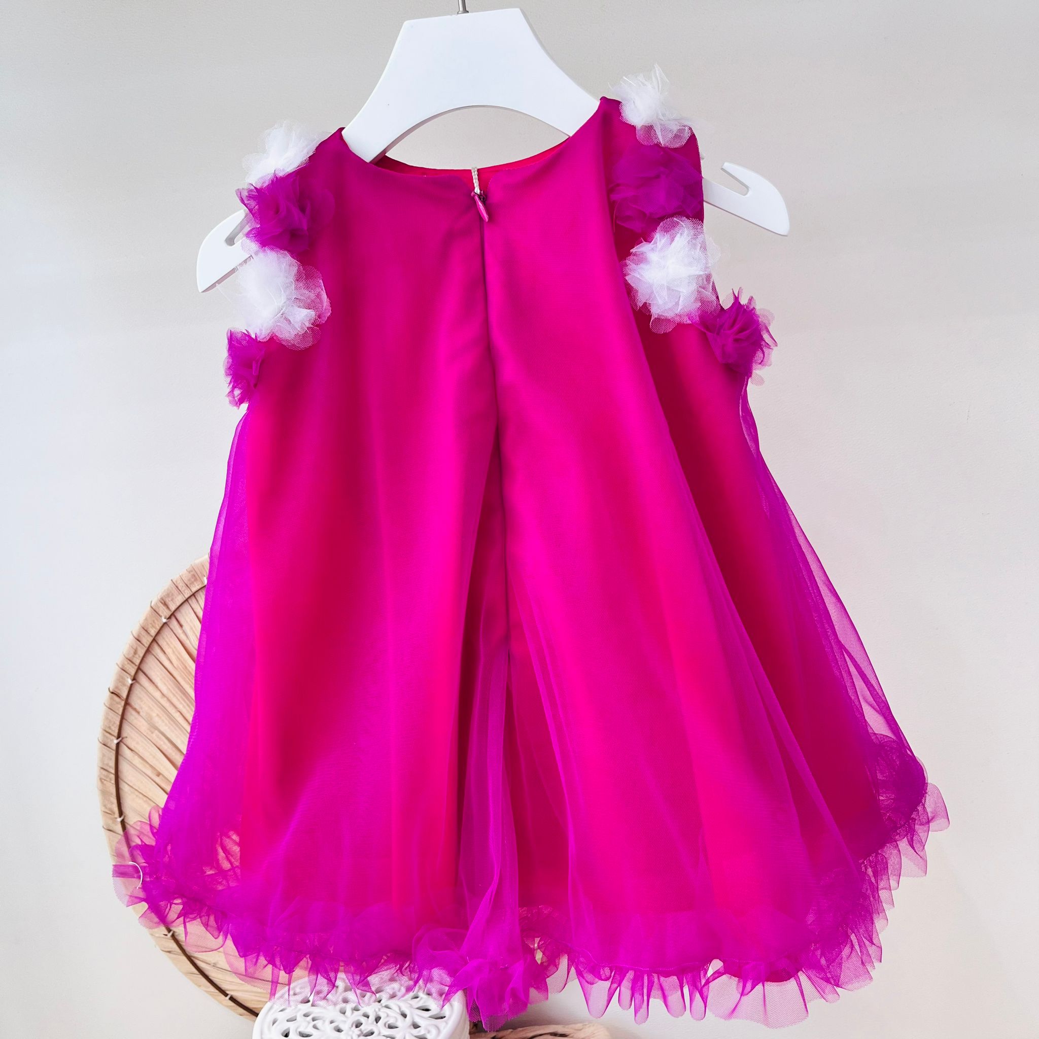 ABITINO CERIMONALE IN TULLE VIOLA - Noi da piccoli