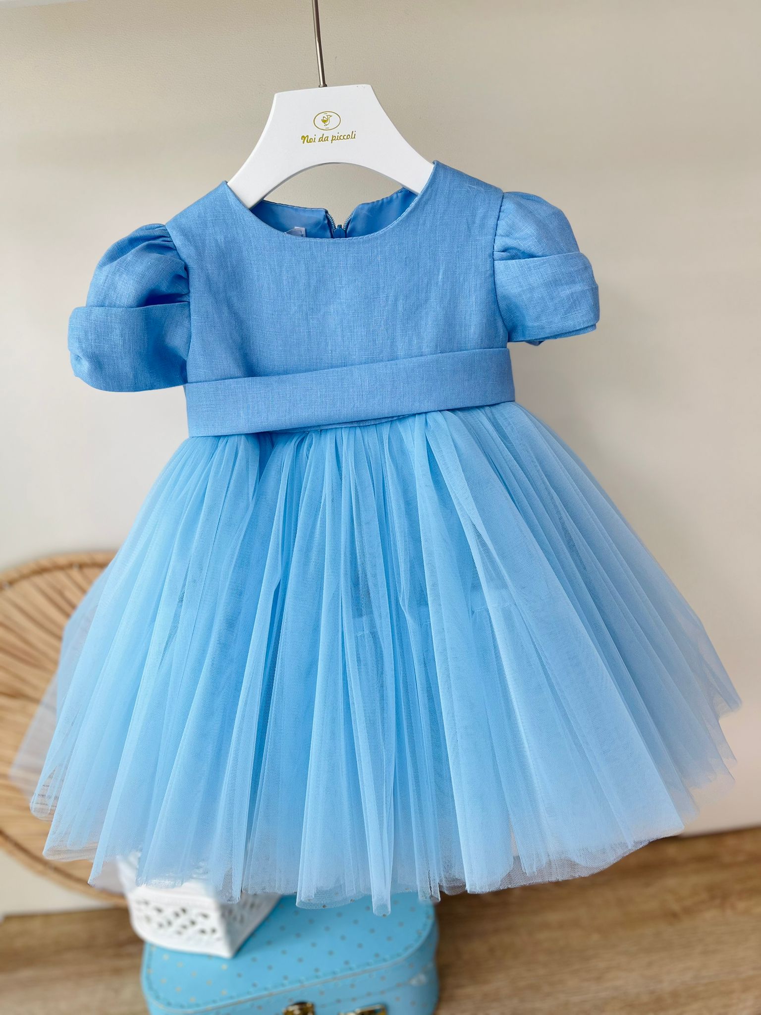 ABITINO CERIMONALE SATIN CIELO - Noi da piccoli