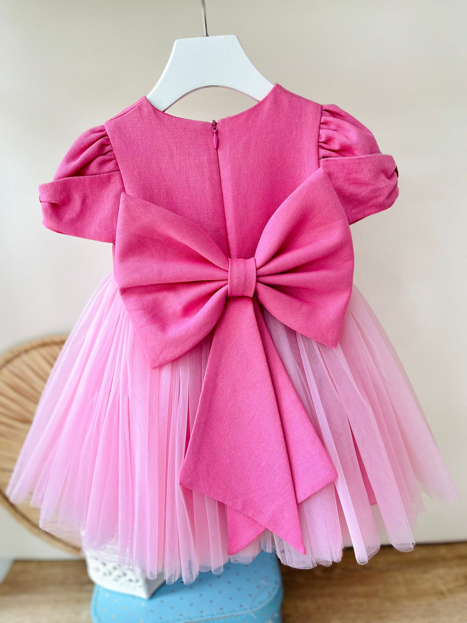 ABITINO CERIMONALE SATIN ROSA - Noi da piccoli