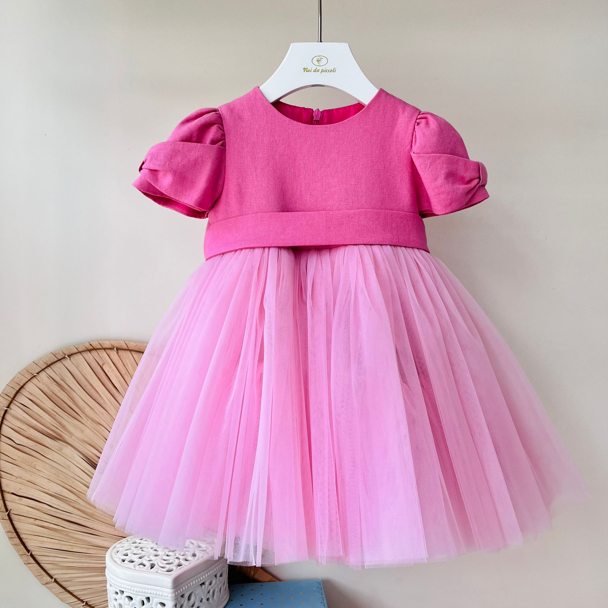 ABITINO CERIMONALE SATIN ROSA - Noi da piccoli