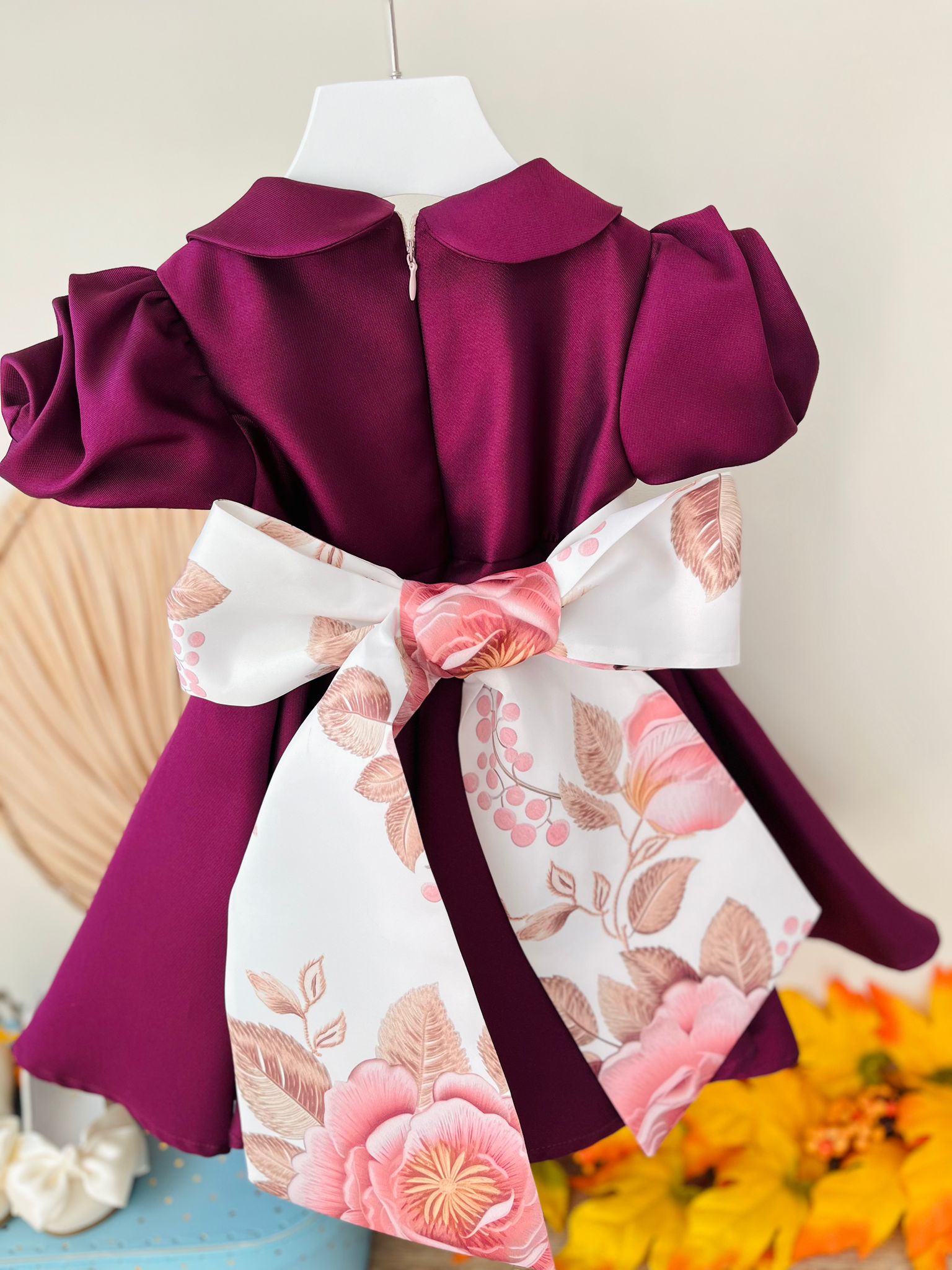 ABITINO CERIMONIALE A MANICA CORTA PRUGNA - Noi da piccoli