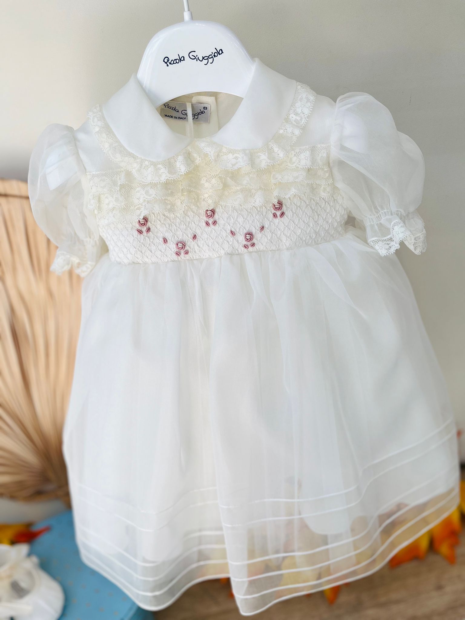 ABITINO CERIMONIALE ADELAIDE ORGANDIS DI SETA Avorio - Noi da piccoli