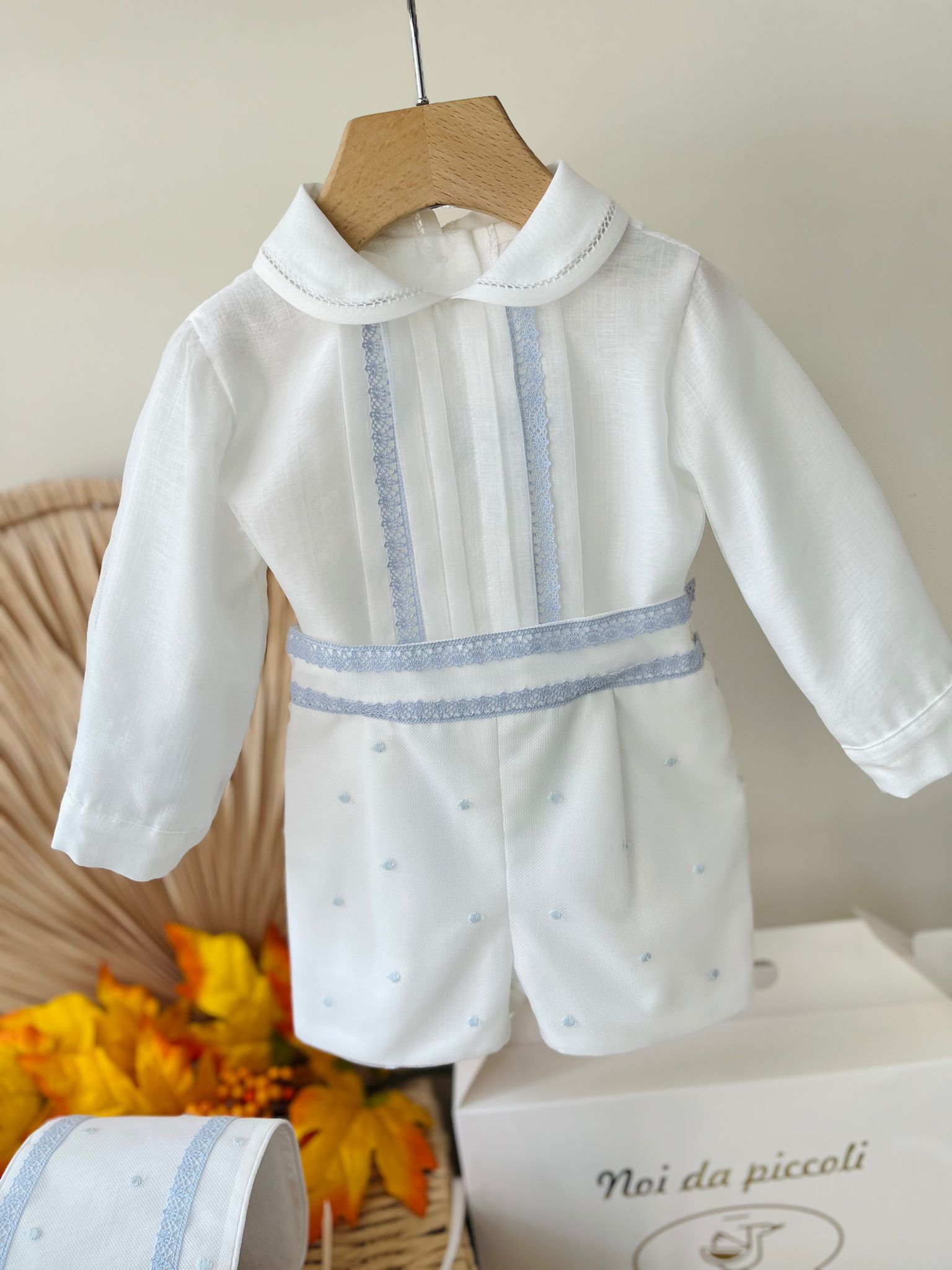 ABITINO CERIMONIALE AZUL A POIS - Noi da piccoli