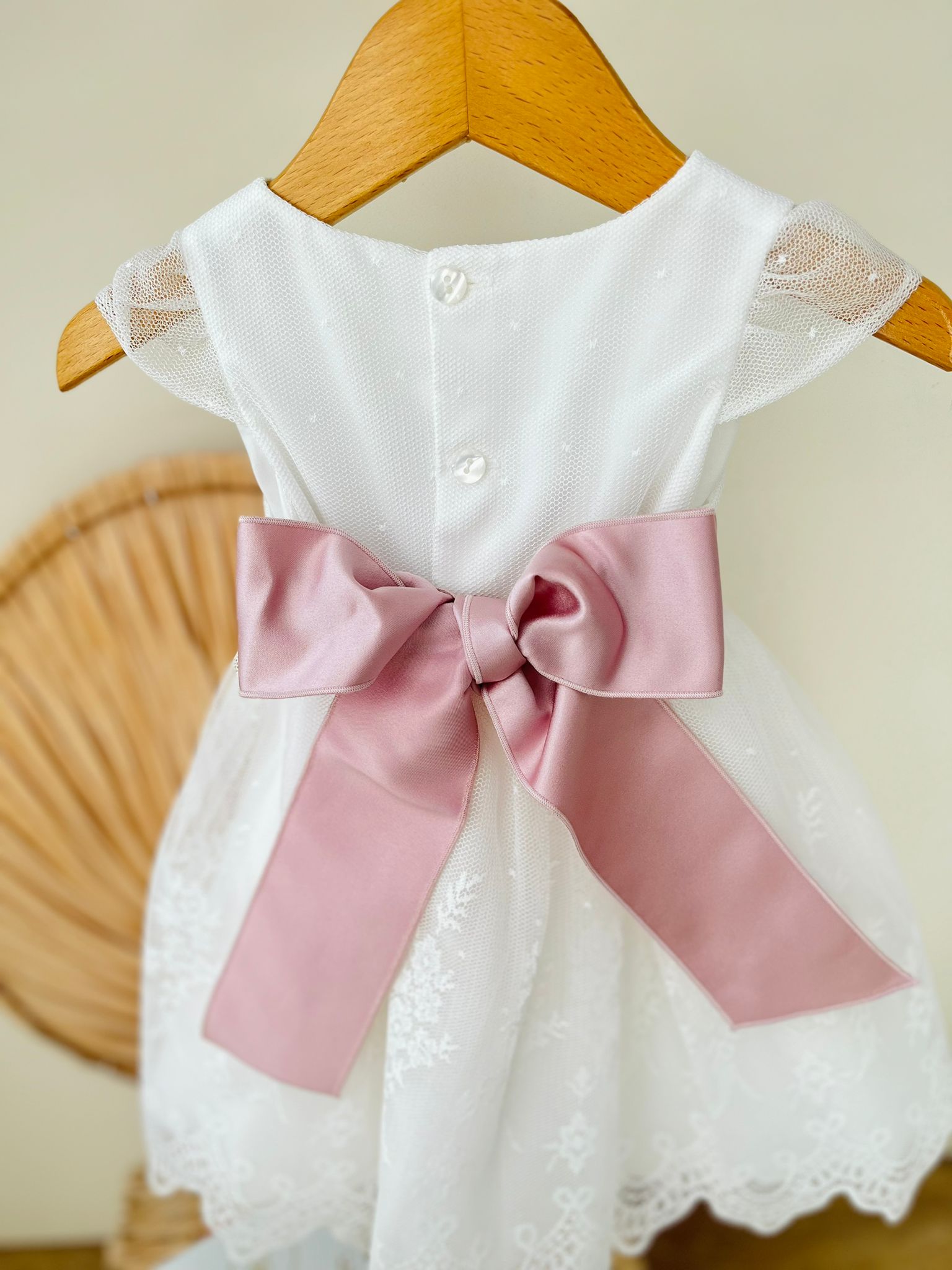 ABITINO CERIMONIALE BIANCO FASCIA RASO FIORI - Noi da piccoli