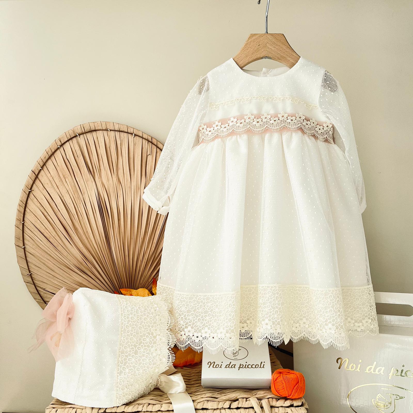 ABITINO CERIMONIALE EDA AVORIO ROSA - Noi da piccoli