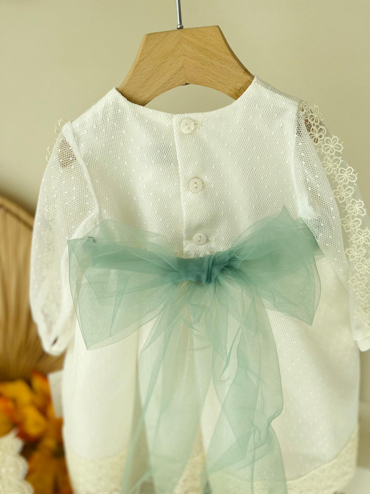 ABITINO CERIMONIALE EDA AVORIO VERDE - Noi da piccoli