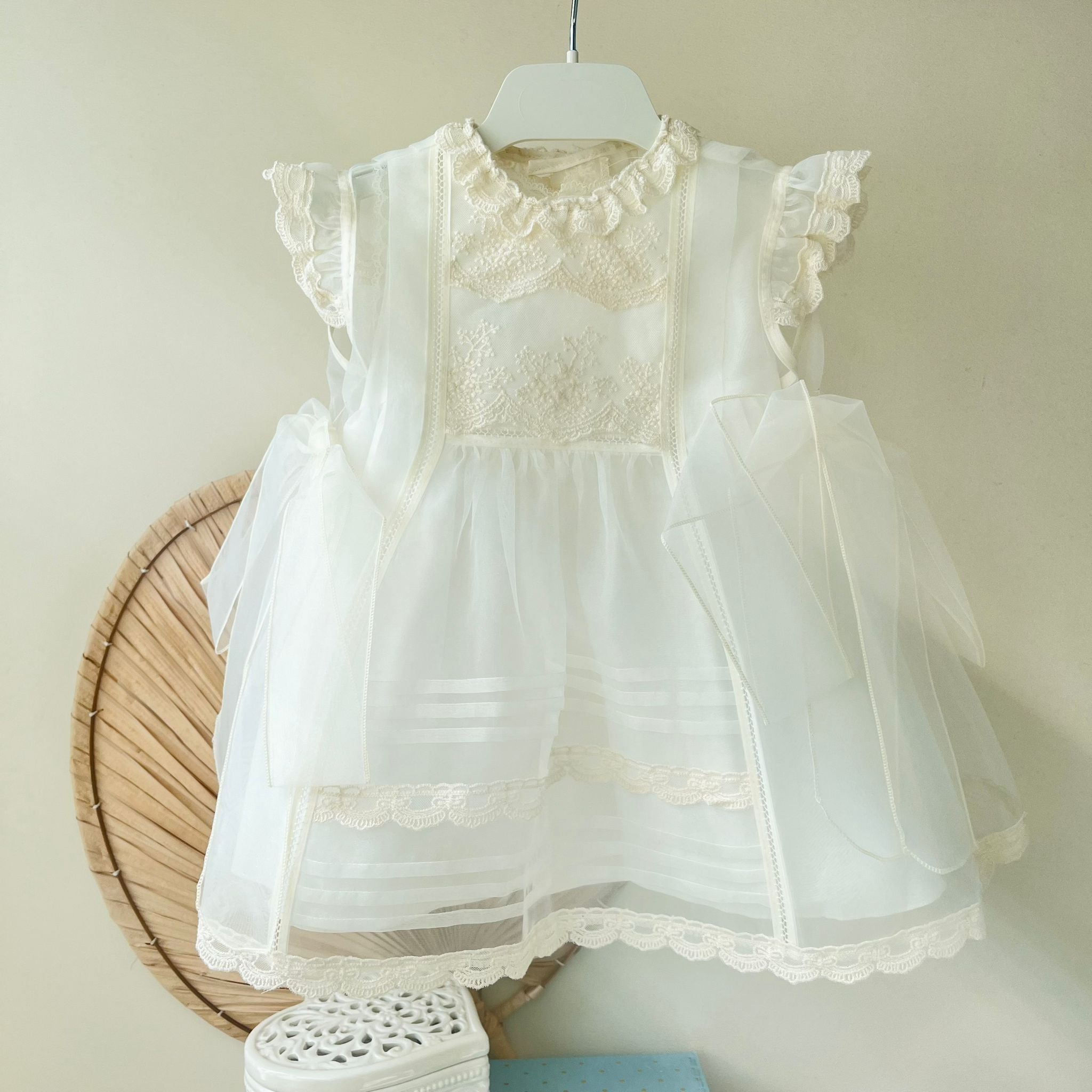 ABITINO CERIMONIALE GAIA GIRO MANICA AVORIO - Noi da piccoli