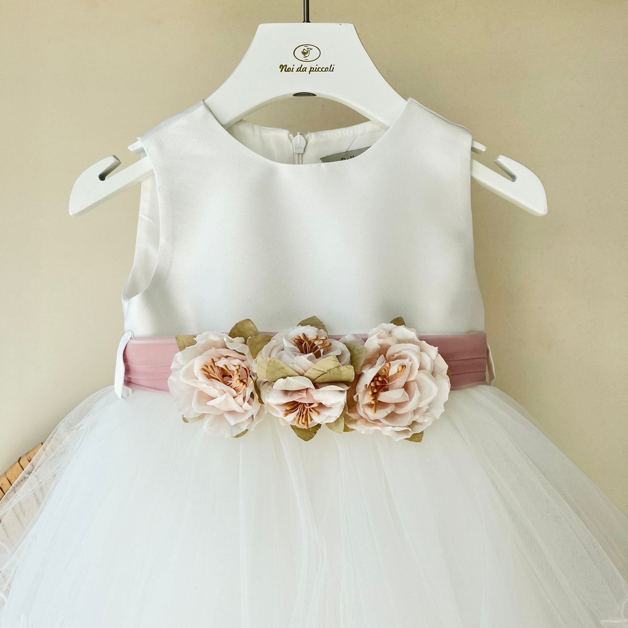 ABITINO CERIMONIALE IN TULLE BIANCO ELISA - Noi da piccoli