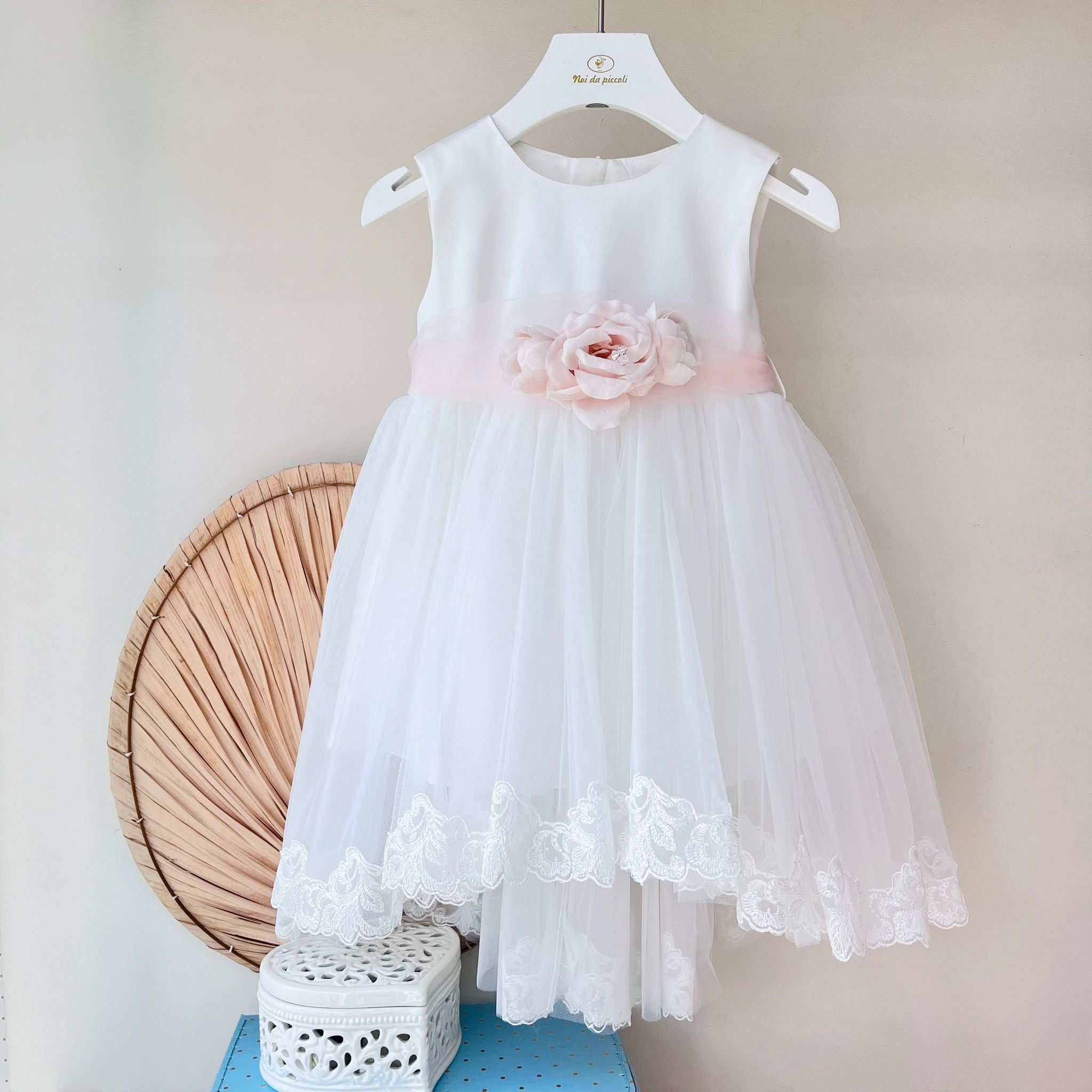 ABITINO CERIMONIALE IN TULLE BIANCO MIRIANA - Noi da piccoli