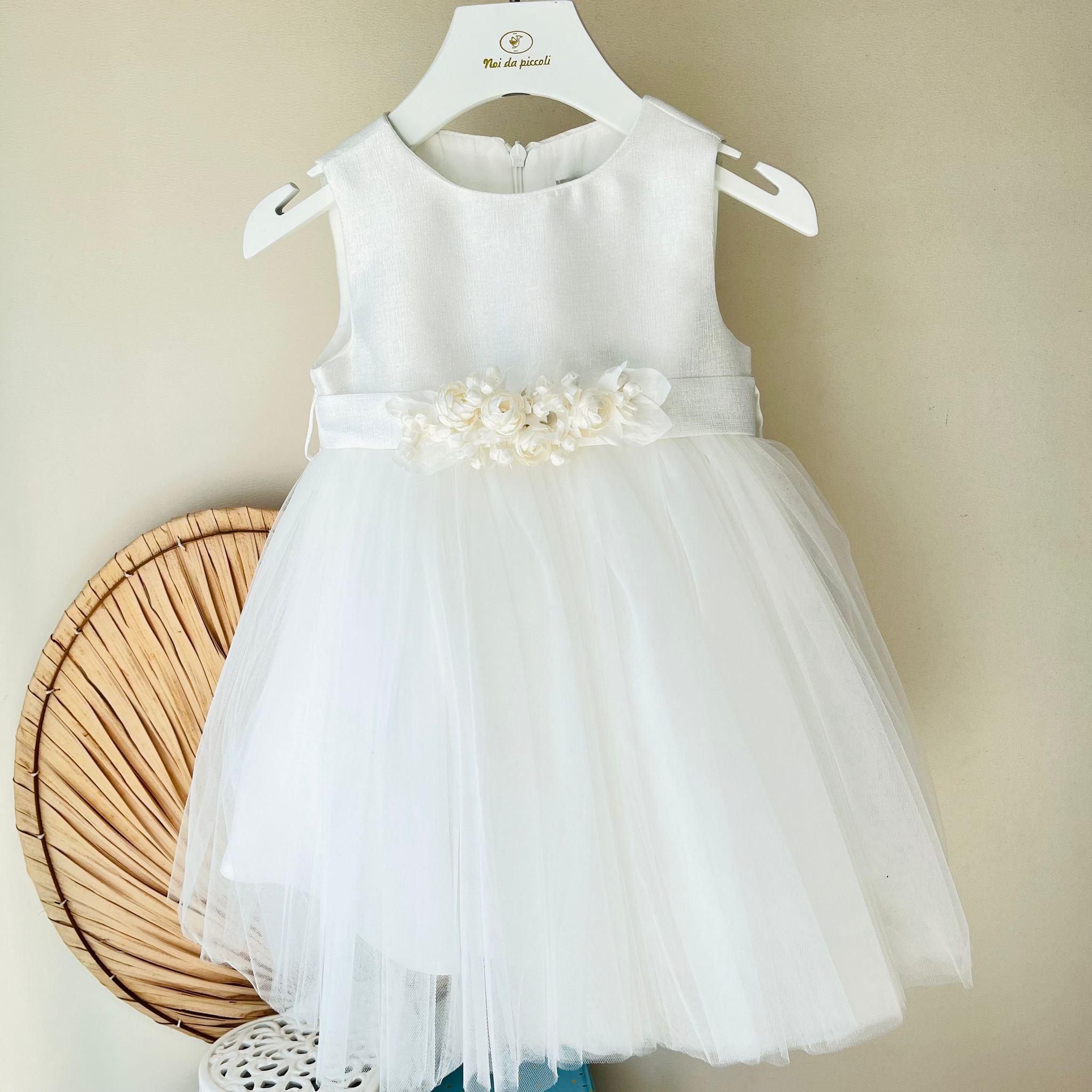 ABITINO CERIMONIALE IN TULLE BIANCO STUPENDA - Noi da piccoli