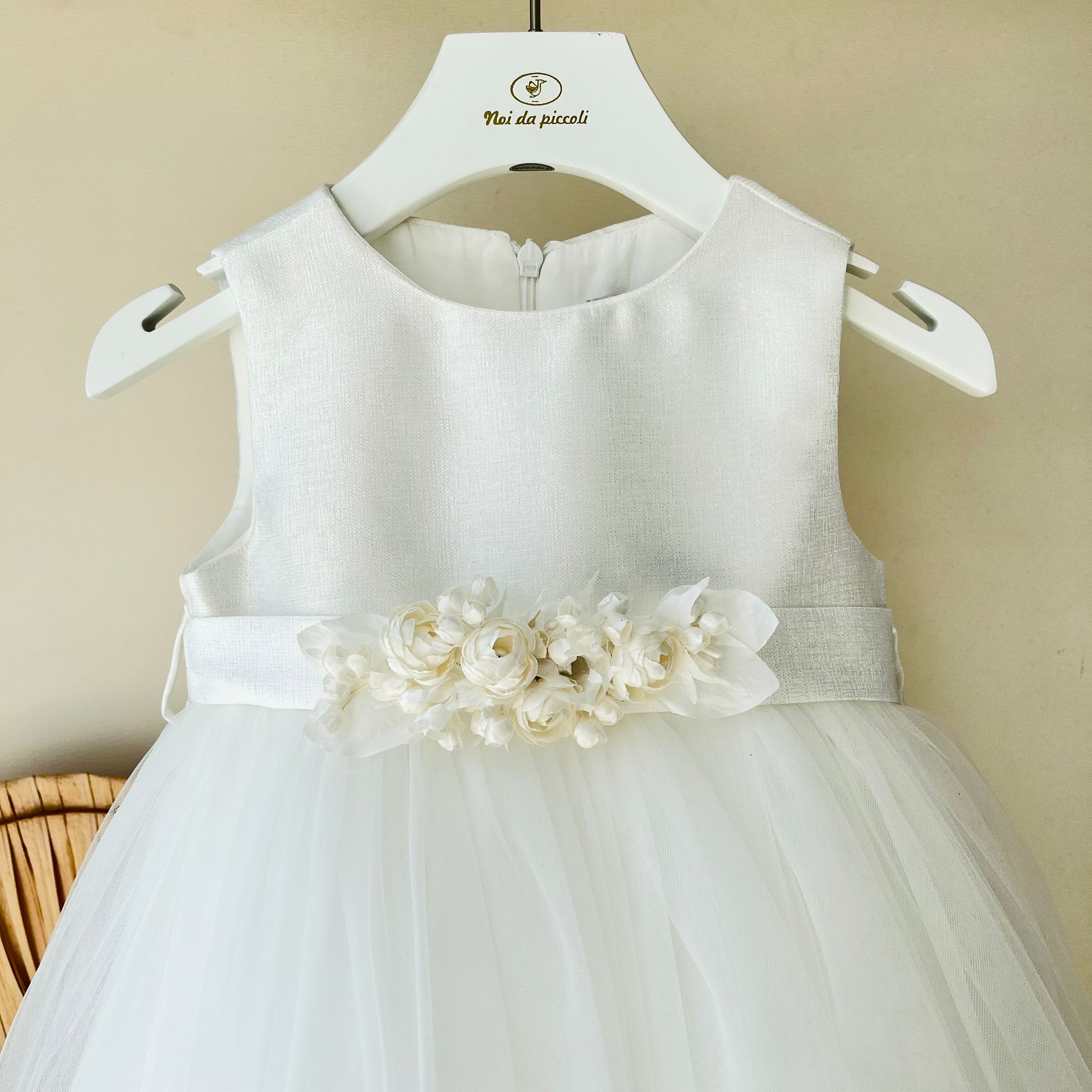 ABITINO CERIMONIALE IN TULLE BIANCO STUPENDA - Noi da piccoli