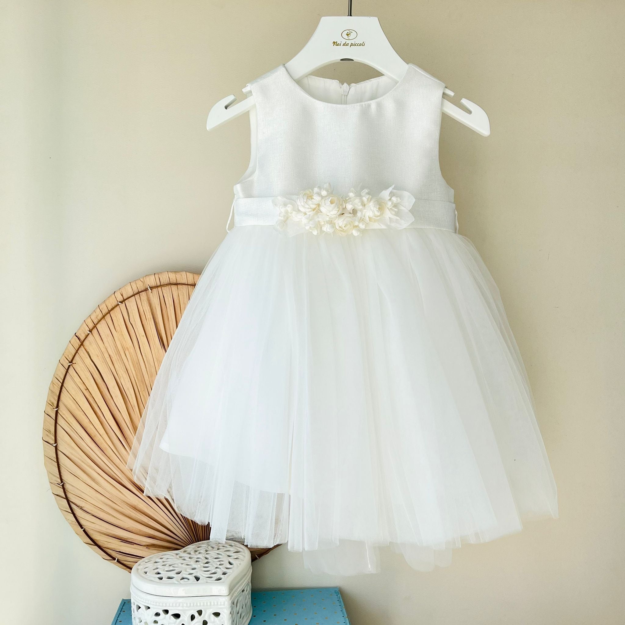 ABITINO CERIMONIALE IN TULLE BIANCO STUPENDA - Noi da piccoli