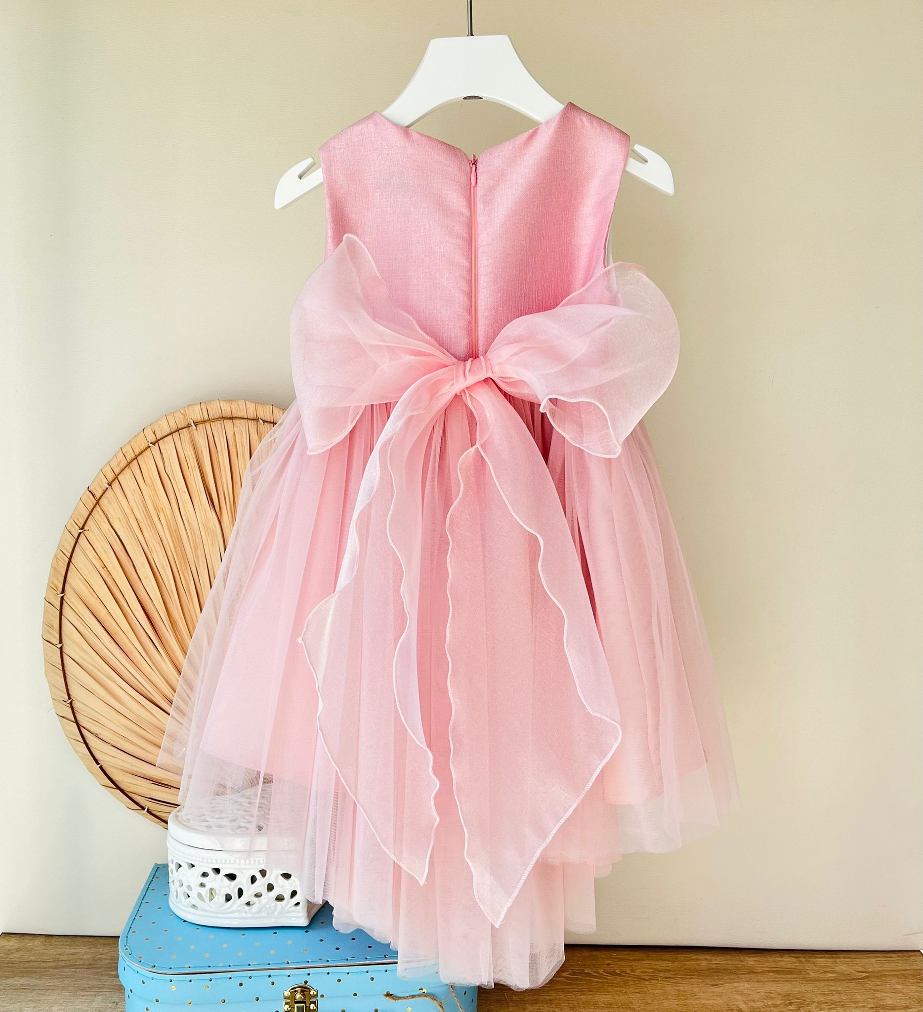 ABITINO CERIMONIALE IN TULLE ROSA - Noi da piccoli