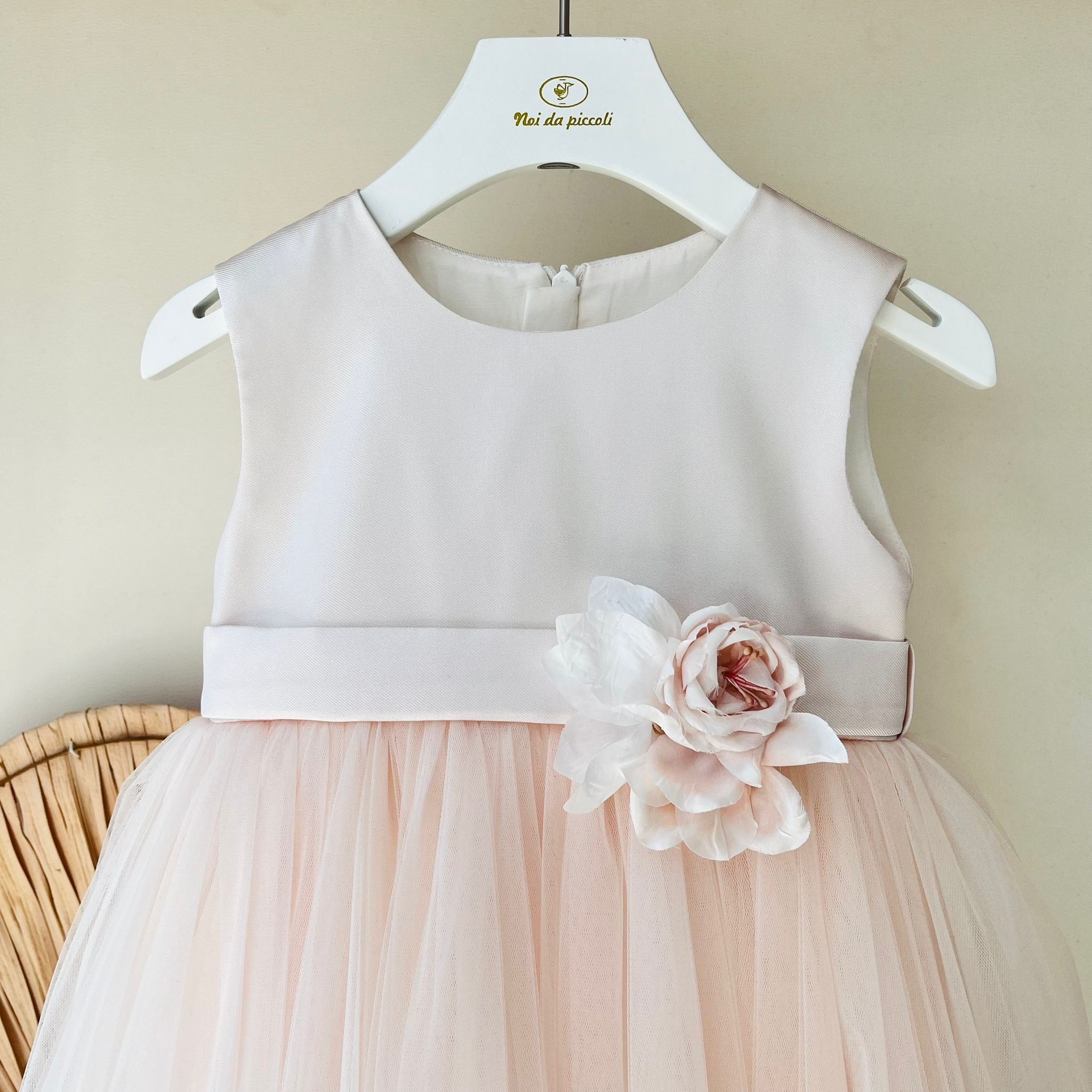 ABITINO CERIMONIALE IN TULLE ROSA - Noi da piccoli