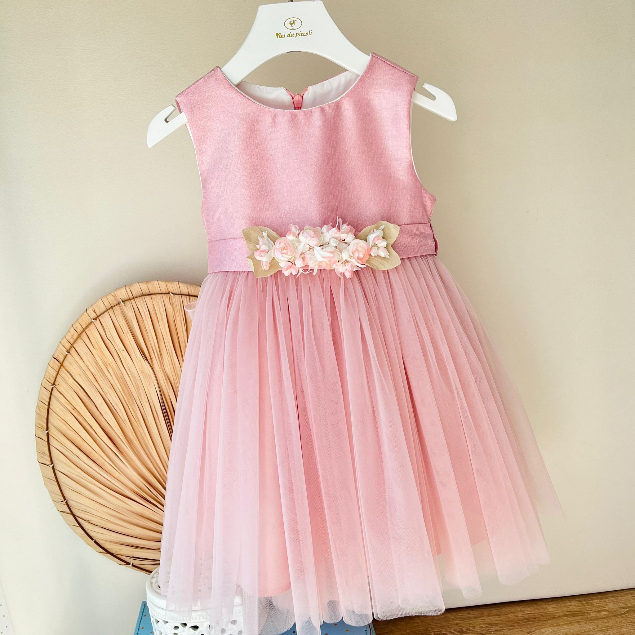 ABITINO CERIMONIALE IN TULLE ROSA - Noi da piccoli