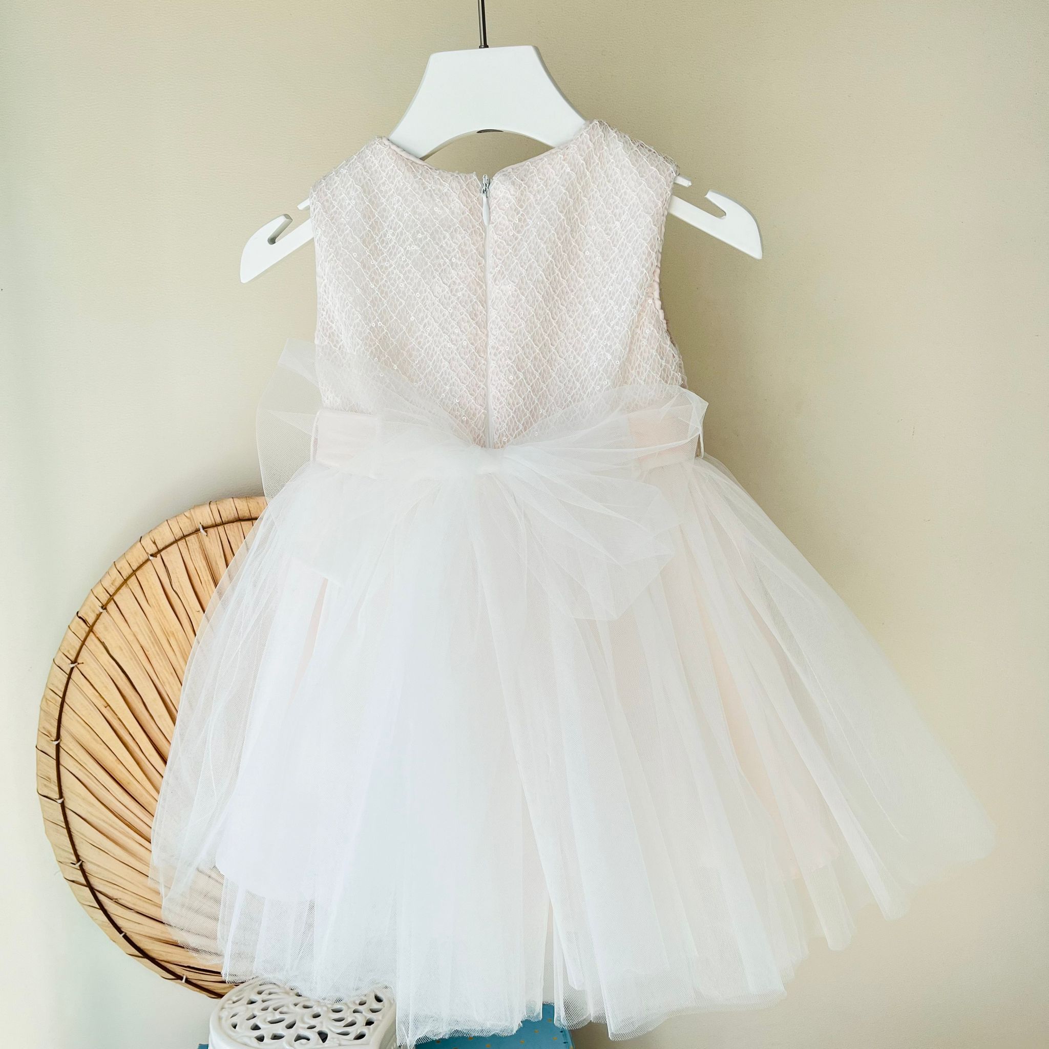 ABITINO CERIMONIALE IN TULLE ROSA MARTA - Noi da piccoli