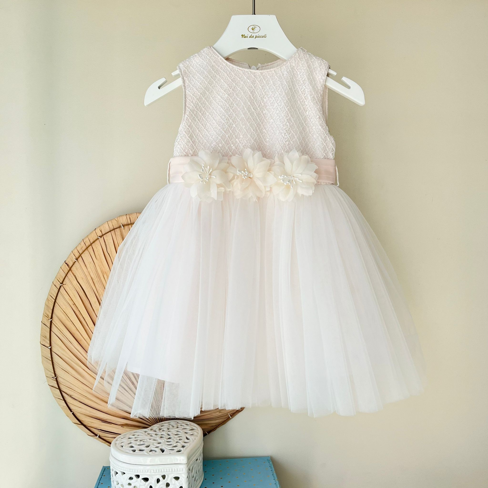 ABITINO CERIMONIALE IN TULLE ROSA MARTA - Noi da piccoli