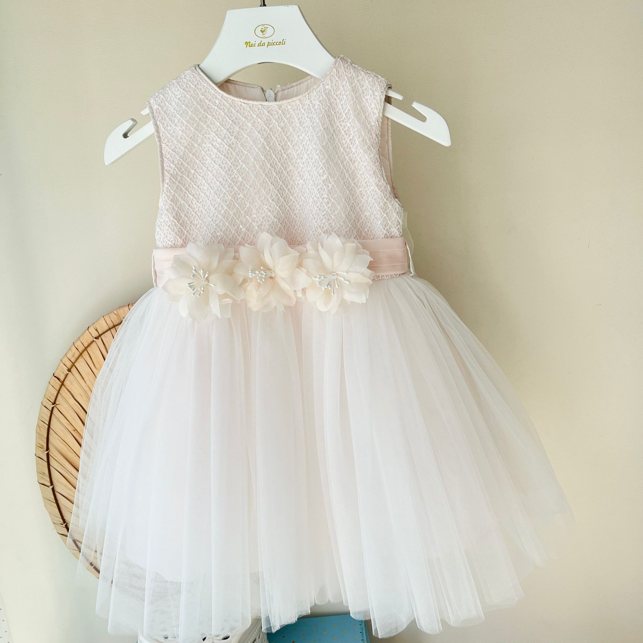 ABITINO CERIMONIALE IN TULLE ROSA MARTA - Noi da piccoli