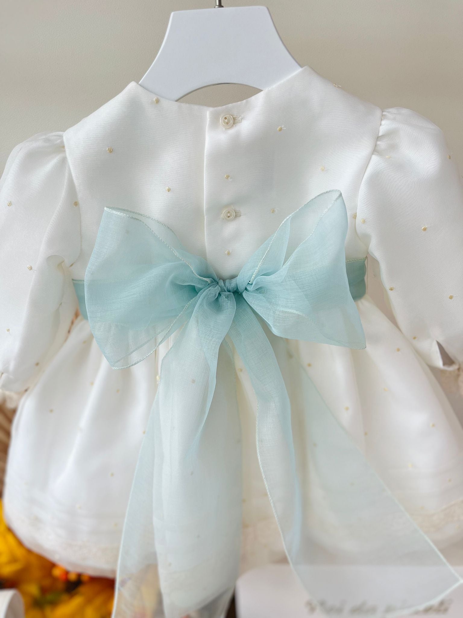 ABITINO CERIMONIALE MIRTA AVORIO VERDE - Noi da piccoli