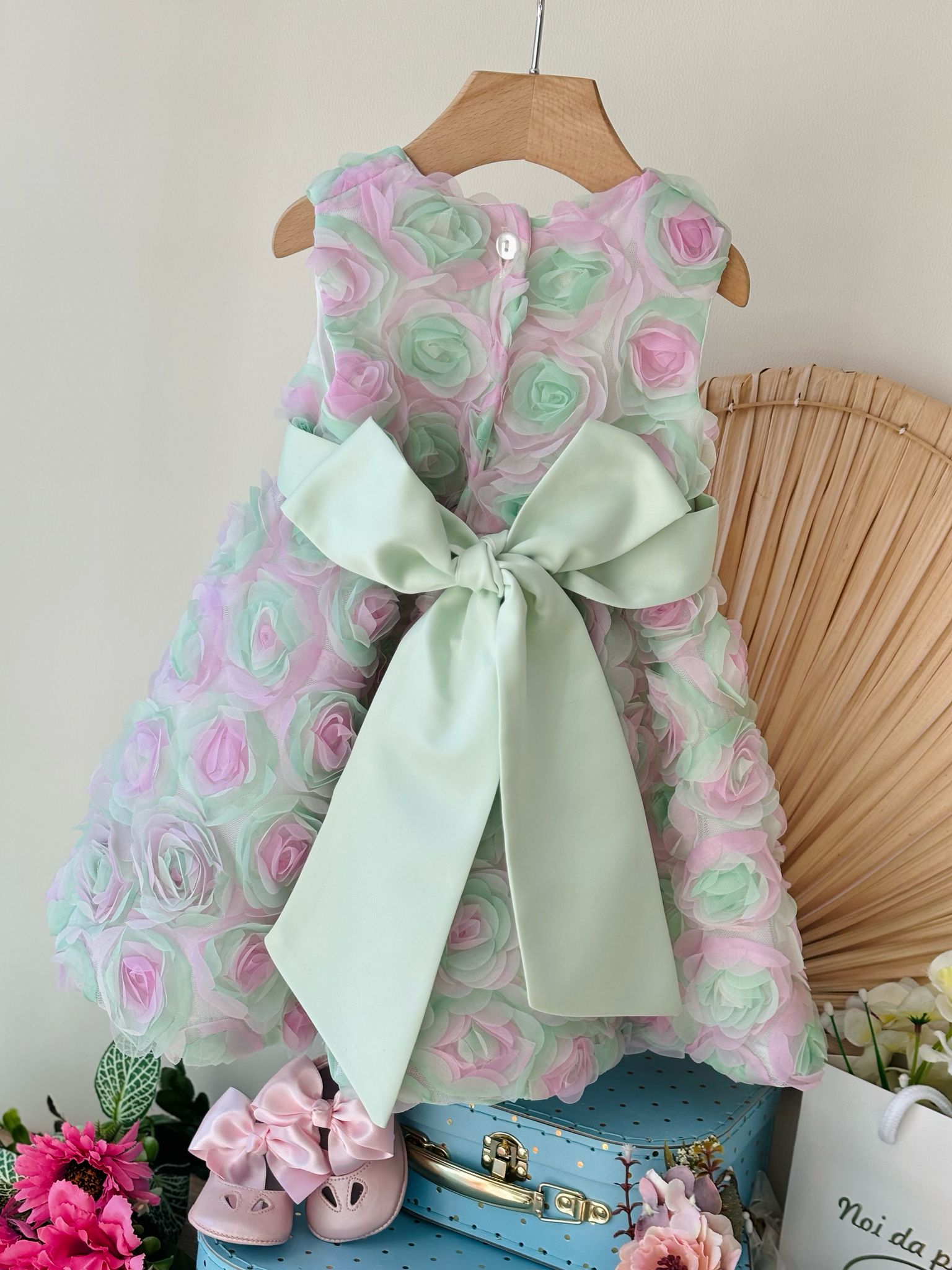 ABITINO CERIMONIALE ROSE VERDE E LILLA - Noi da piccoli