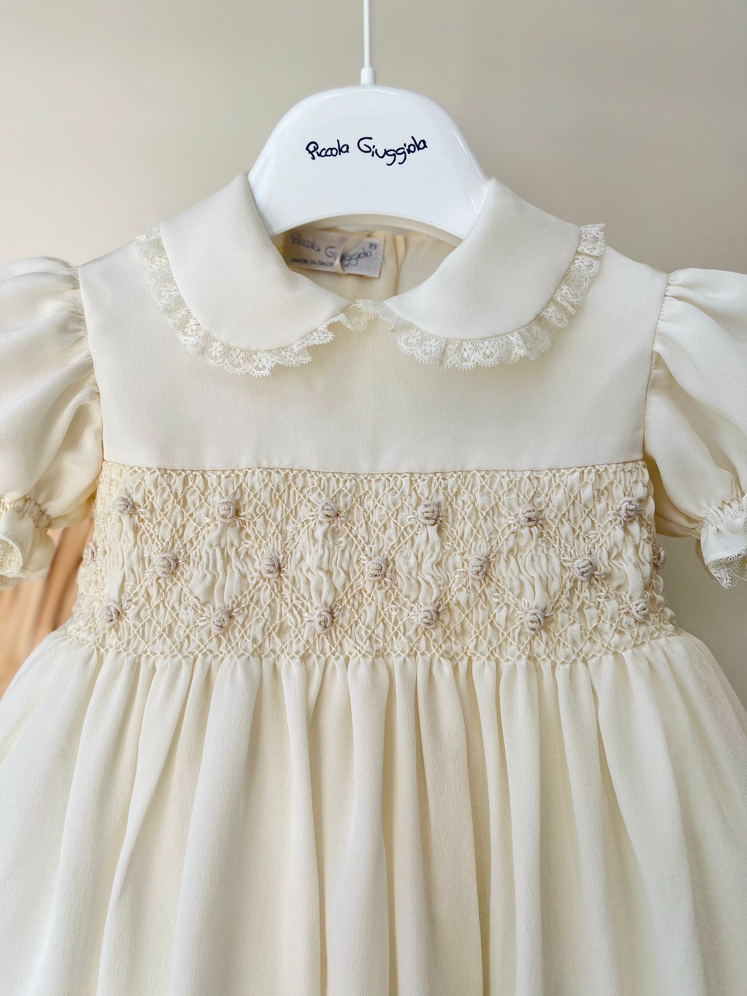 ABITINO CERIMONIALE VALENTINA PURA SETA Avorio - Noi da piccoli