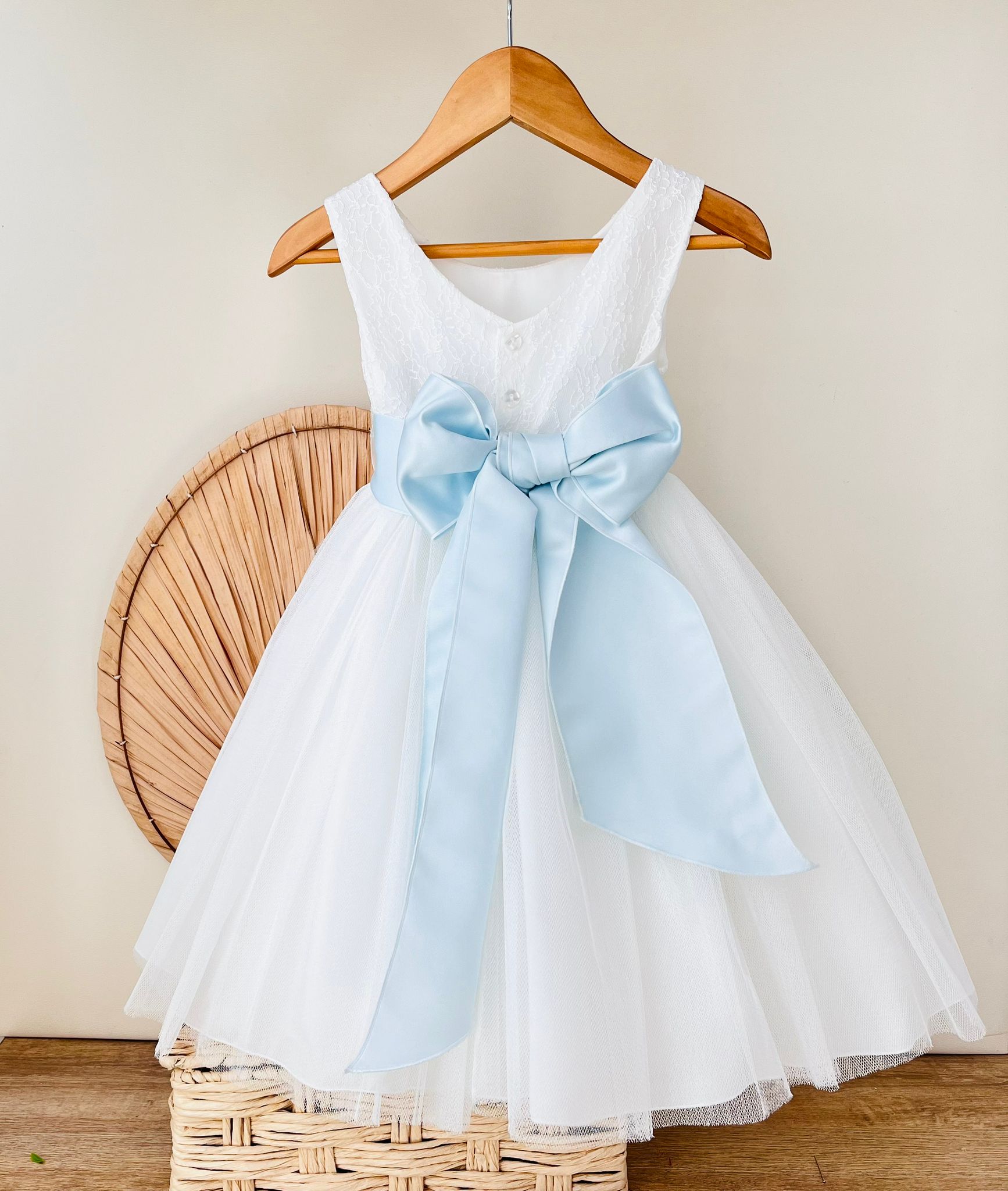 ABITINO CERIMONIALE YOUNG LADY FASCIA CIELO - Noi da piccoli