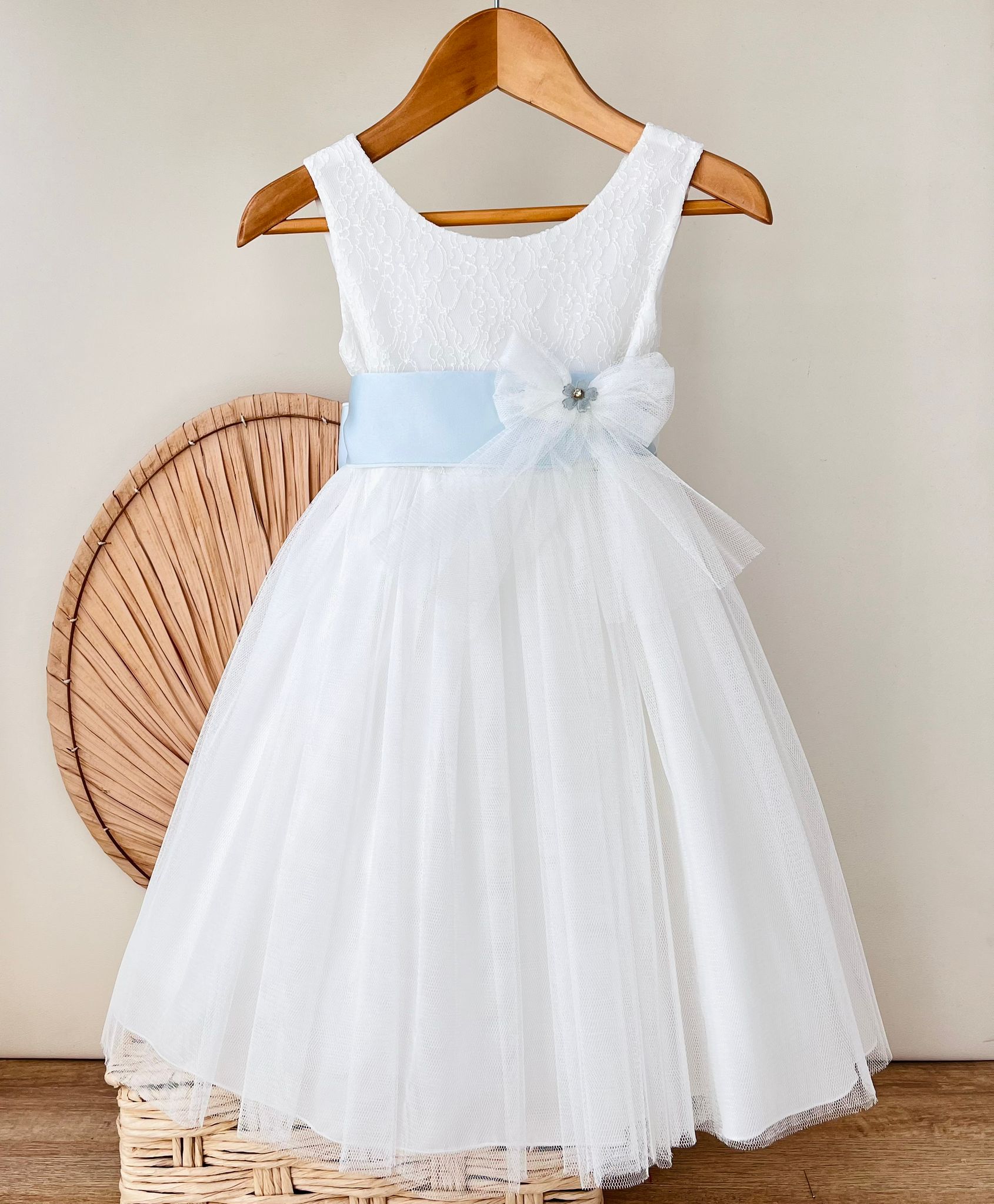 ABITINO CERIMONIALE YOUNG LADY FASCIA CIELO - Noi da piccoli