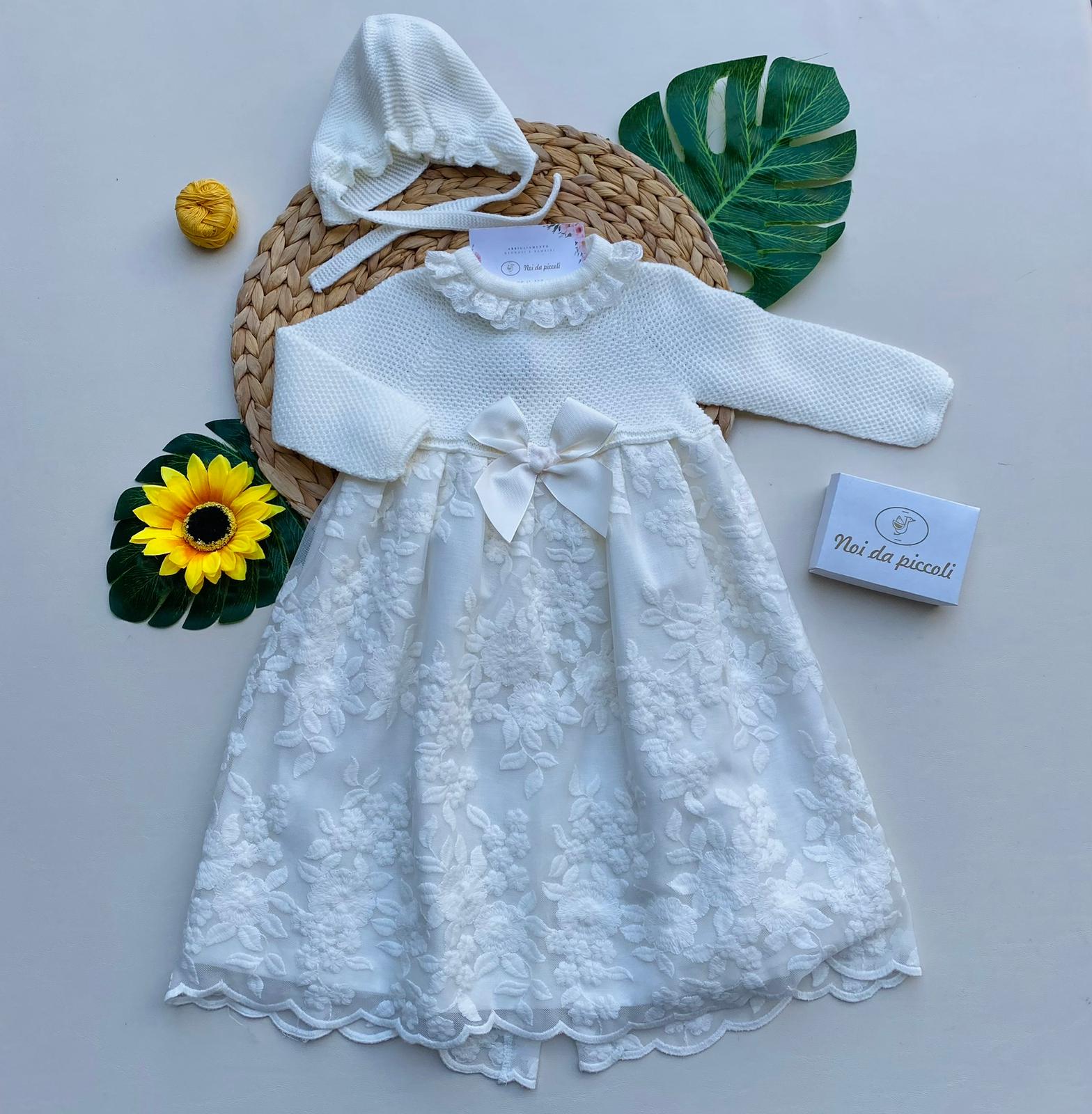 ABITINO CON CUFFIETTA FILATO CALDO LATTE PUREZZA - Noi da piccoli