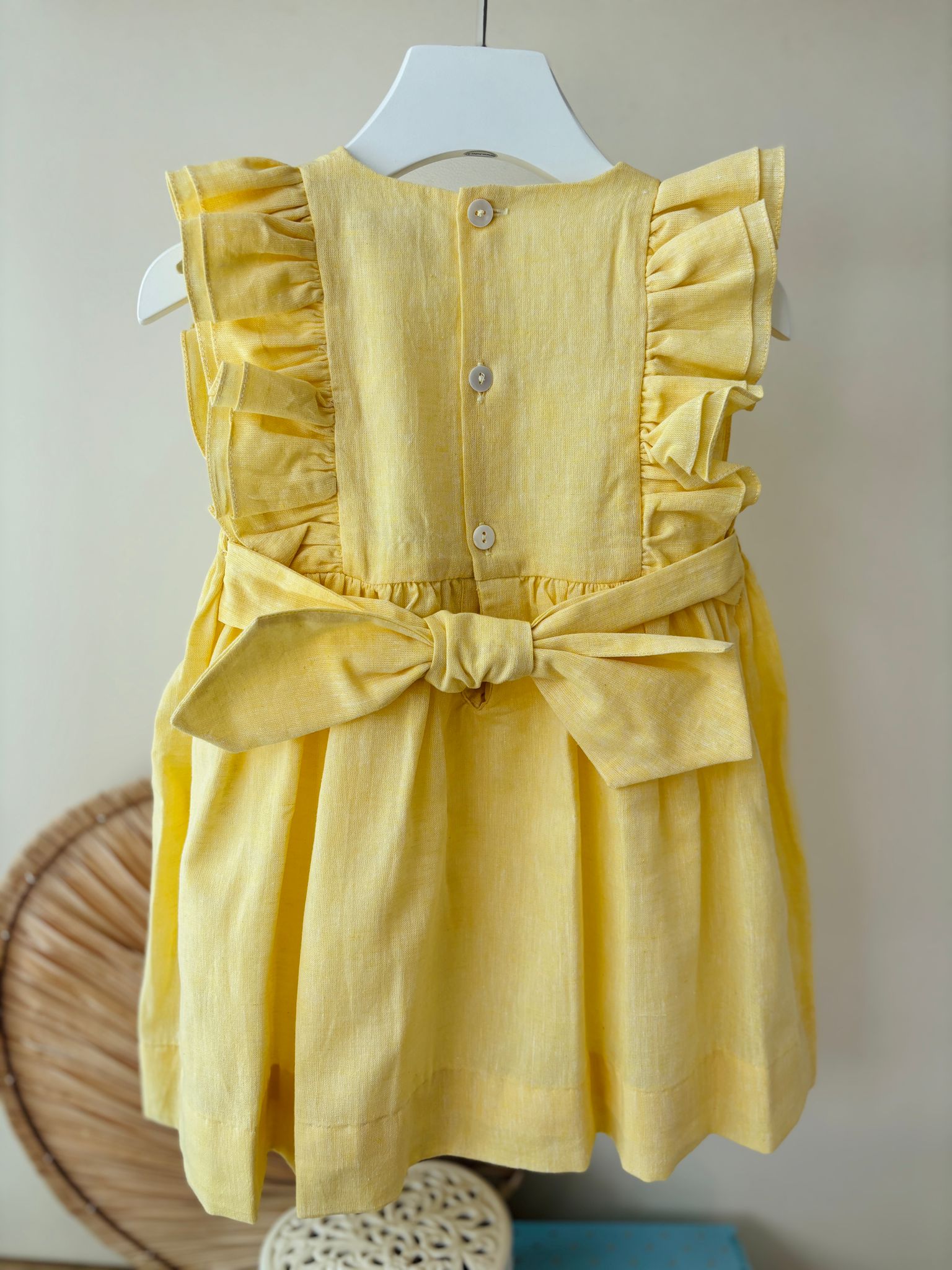 ABITINO CON PUNTO SMOCK GIALLO - Noi da piccoli