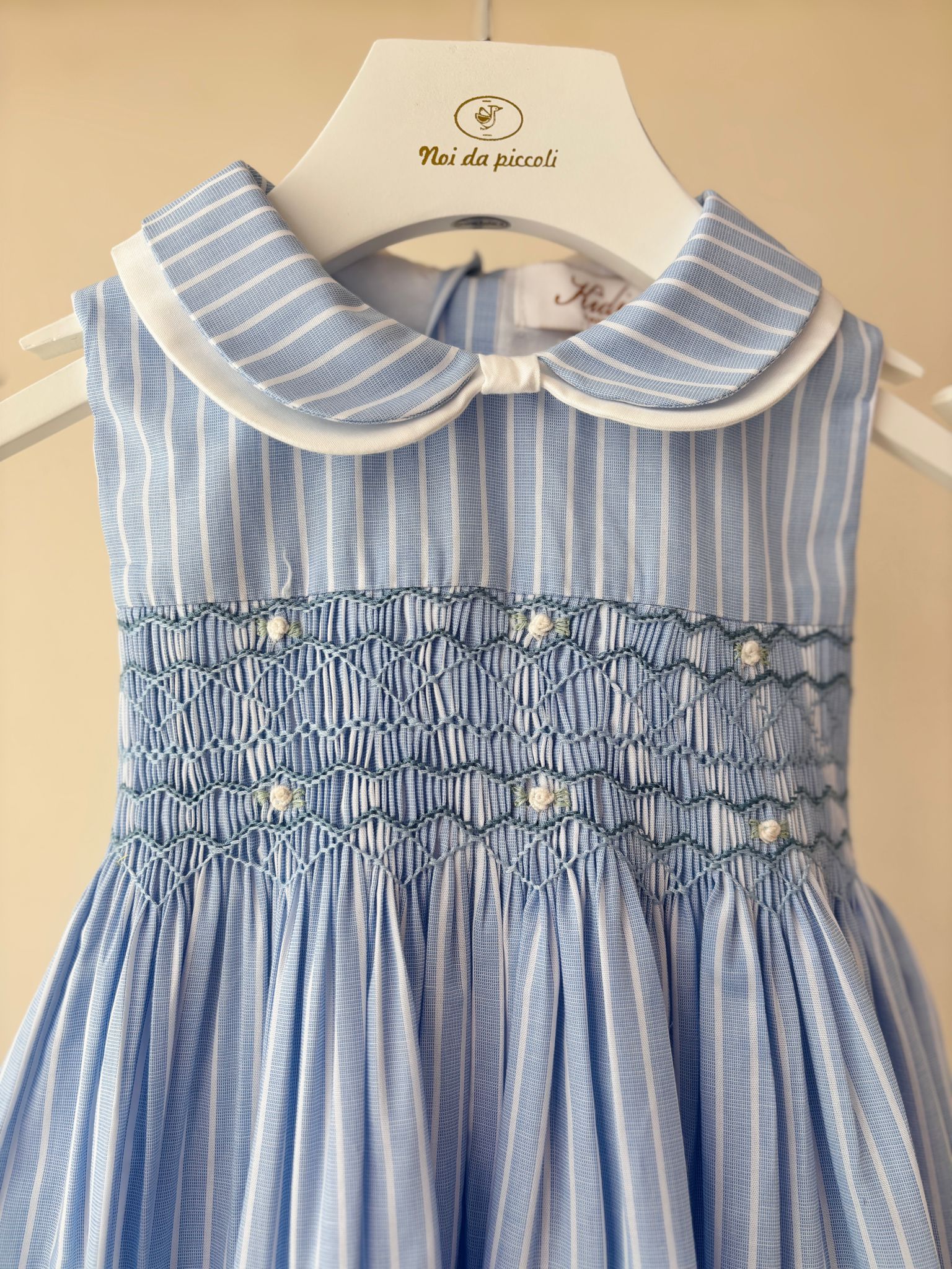 ABITINO CON PUNTO SMOK AZZURRO - Noi da piccoli