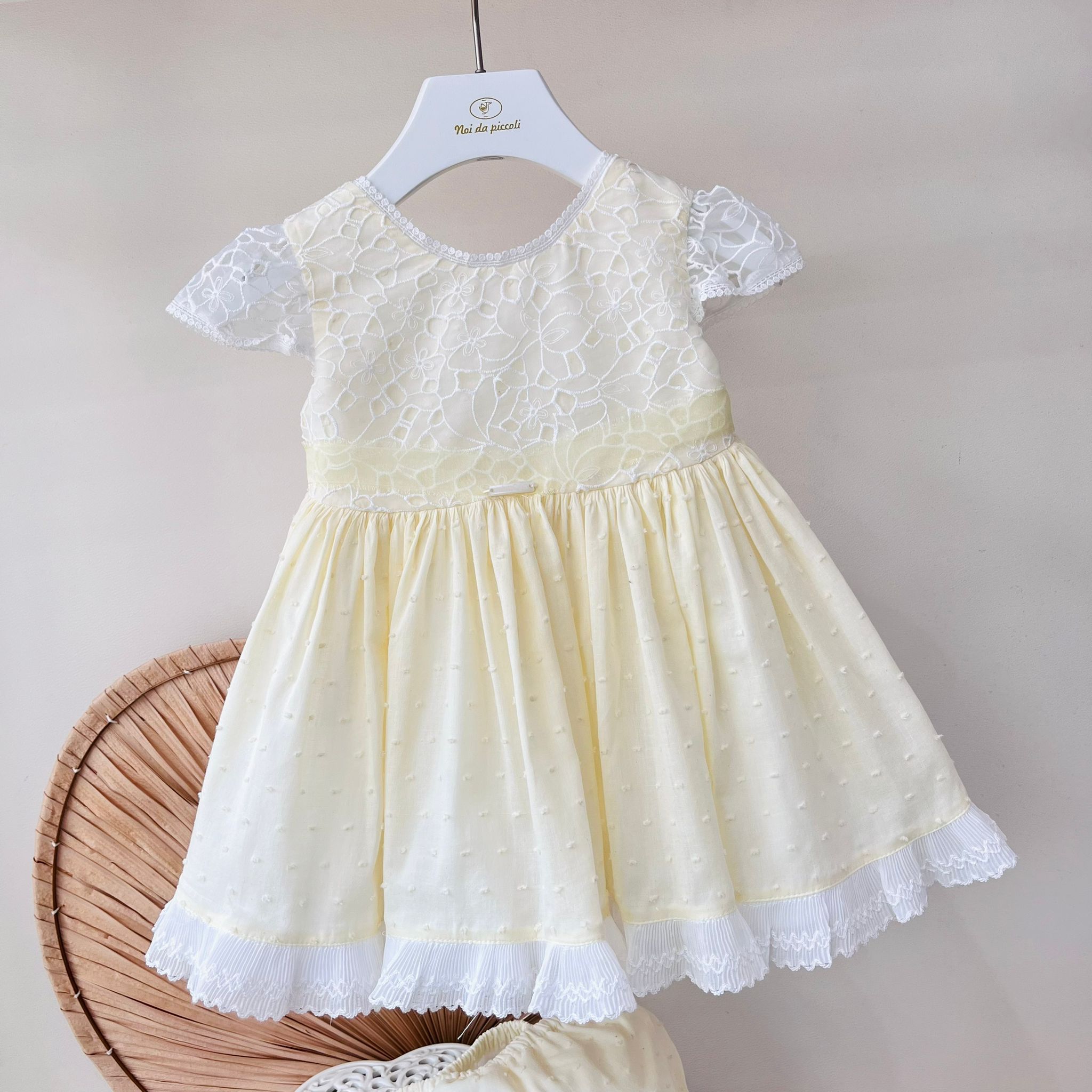 ABITINO ELEGANTE GIALLO PLUMETIS - Noi da piccoli