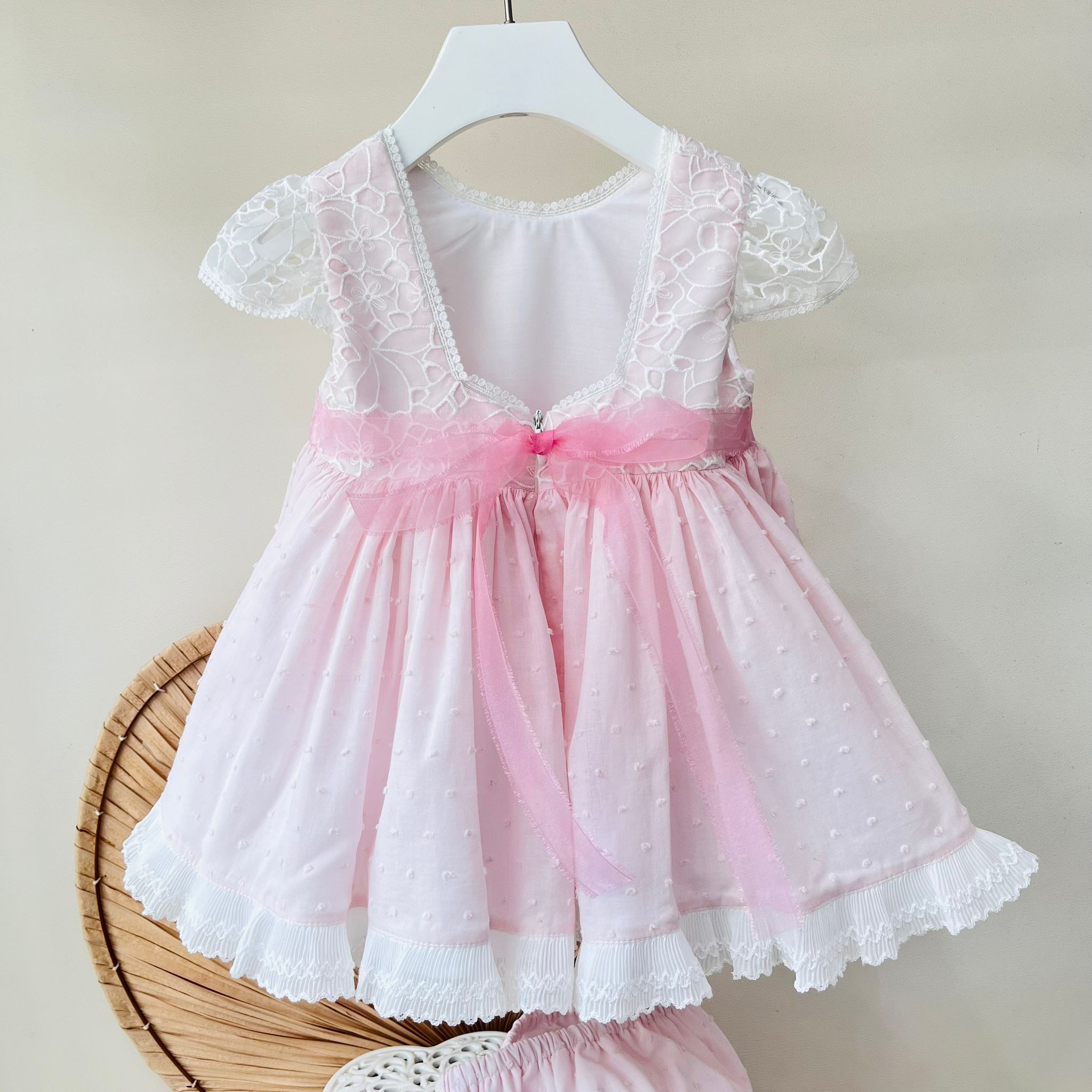 ABITINO ELEGANTE ROSA PLUMETIS - Noi da piccoli