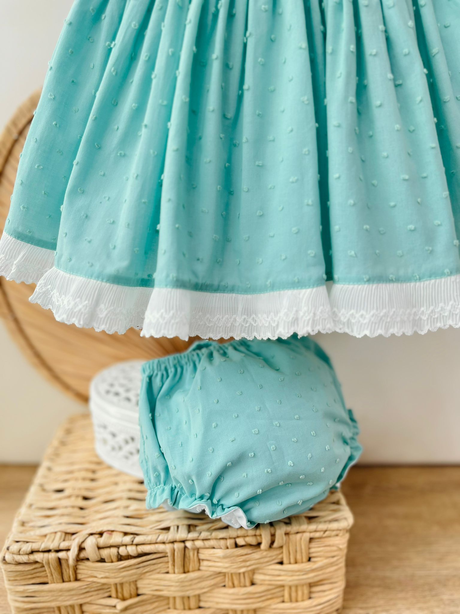 ABITINO ELEGANTE VERDE PLUMETIS - Noi da piccoli