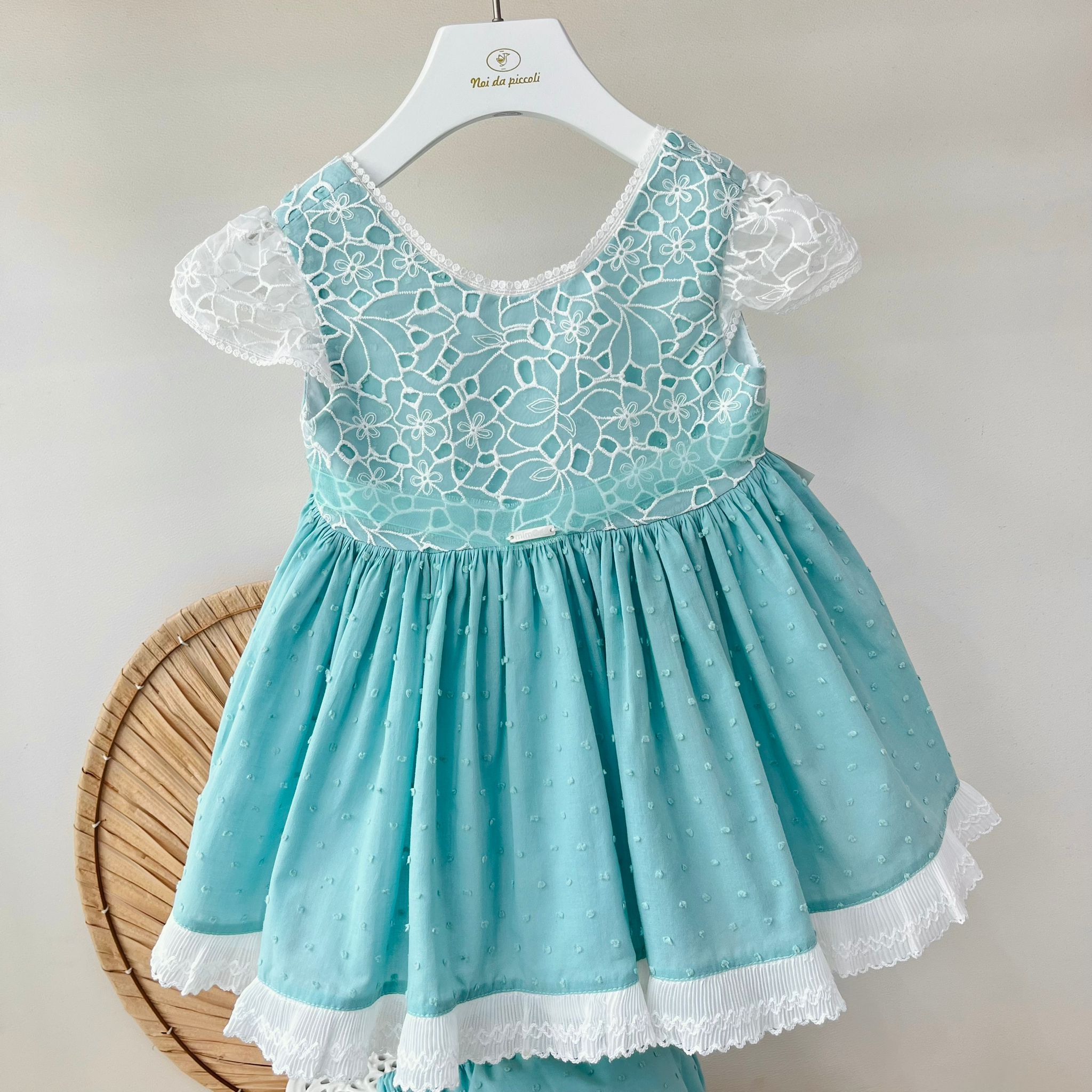 ABITINO ELEGANTE VERDE PLUMETIS - Noi da piccoli