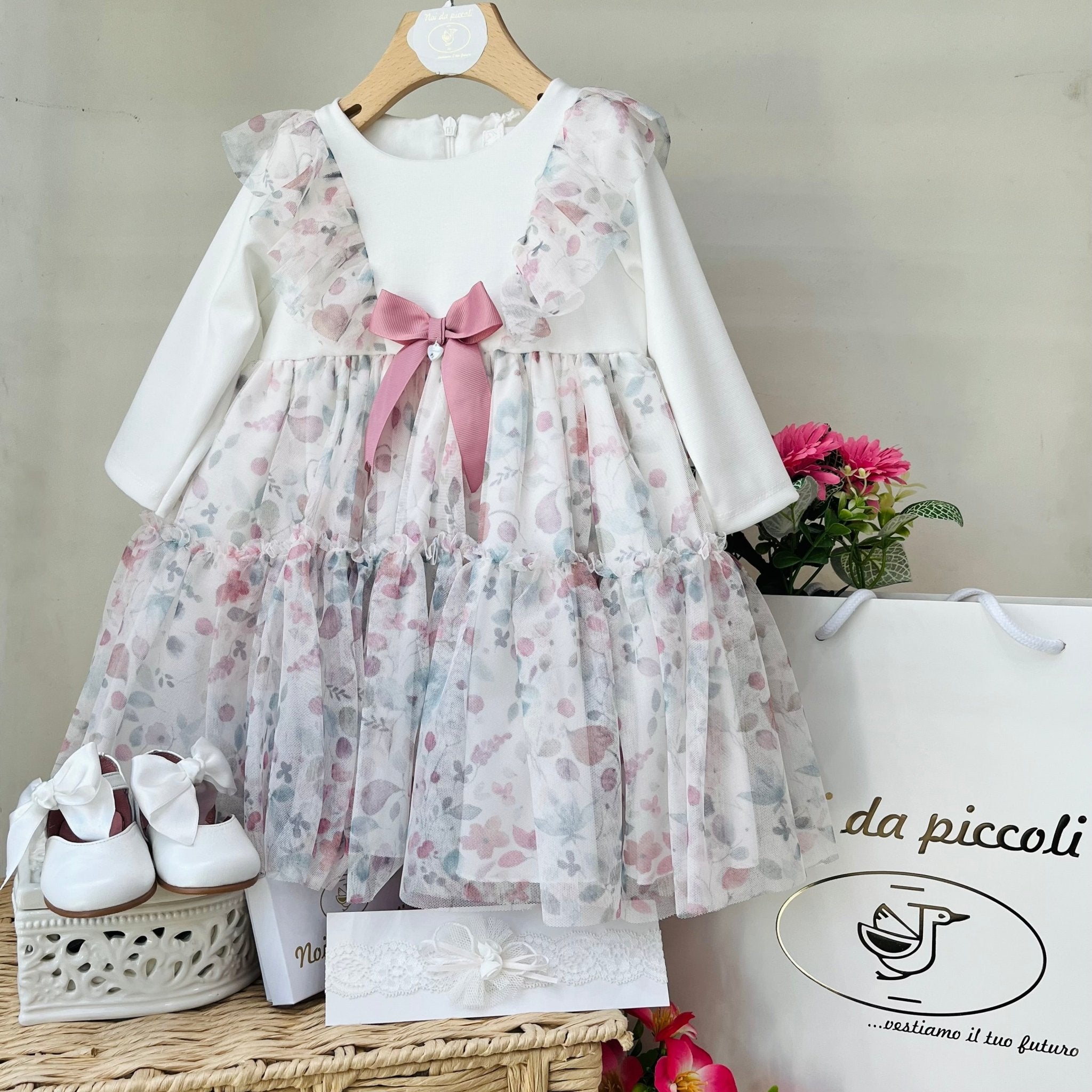 ABITINO ESPLOSONE DI FIORE E TULLE - Noi da piccoli