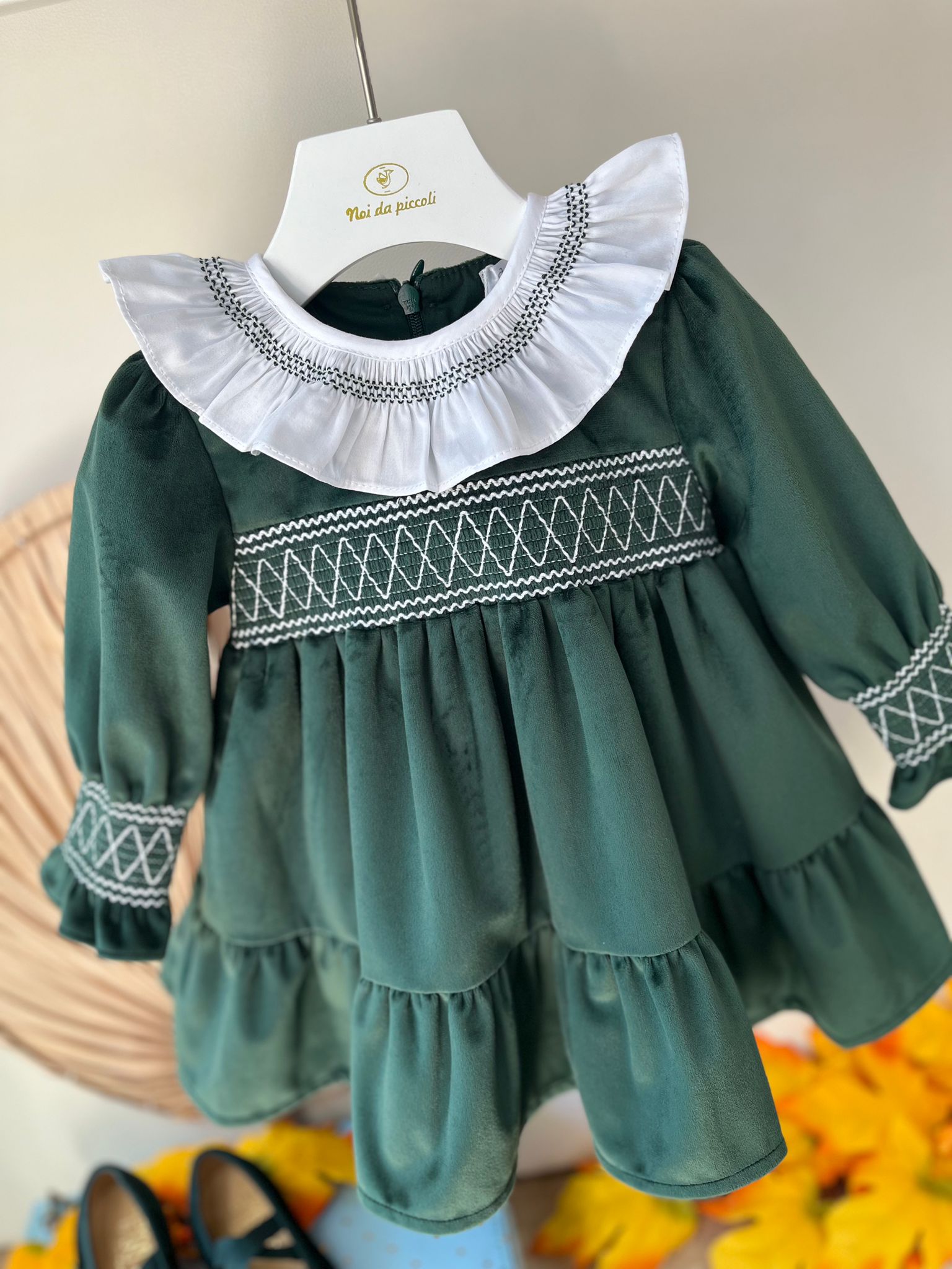 ABITINO IN VELLUTO VERDE - Noi da piccoli