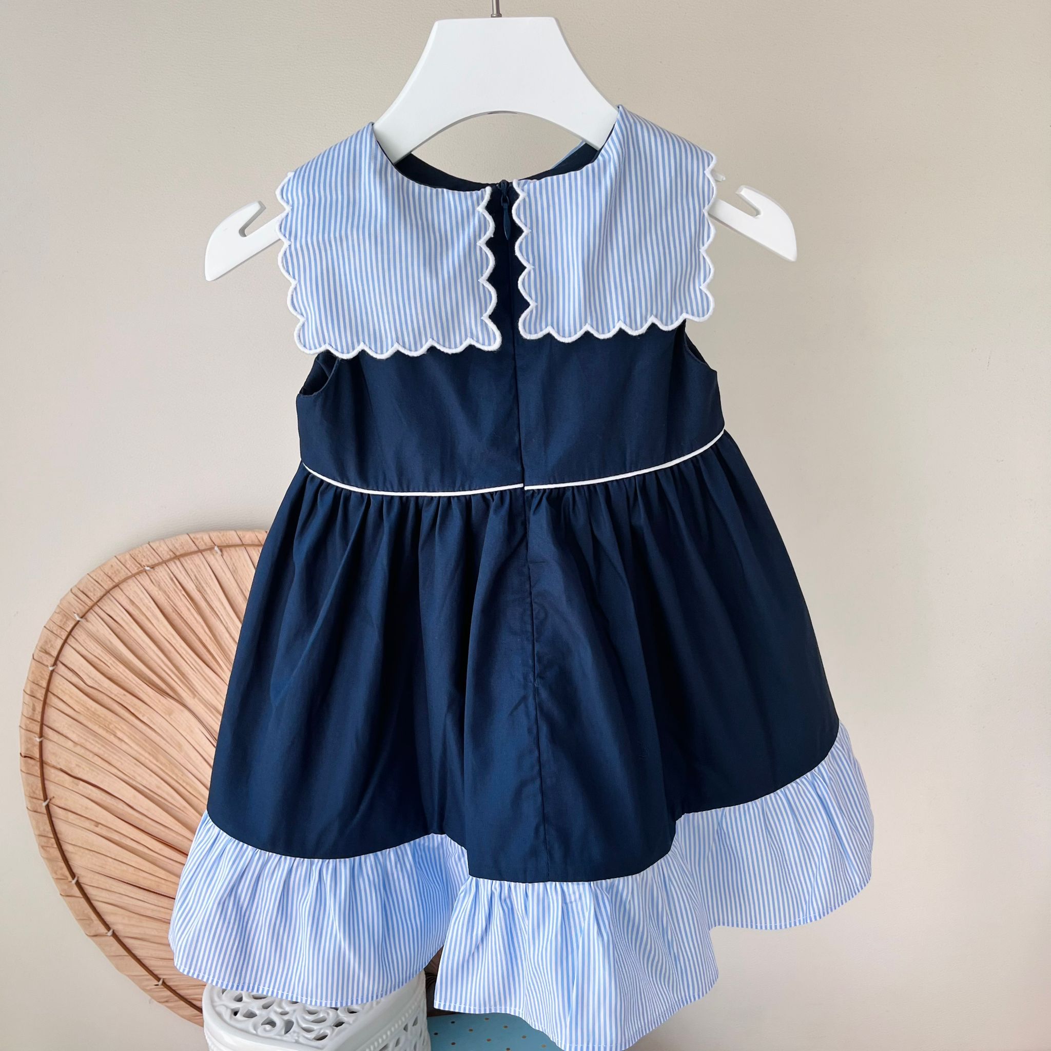 ABITINO NAVY E AZZURRO COTONE - Noi da piccoli