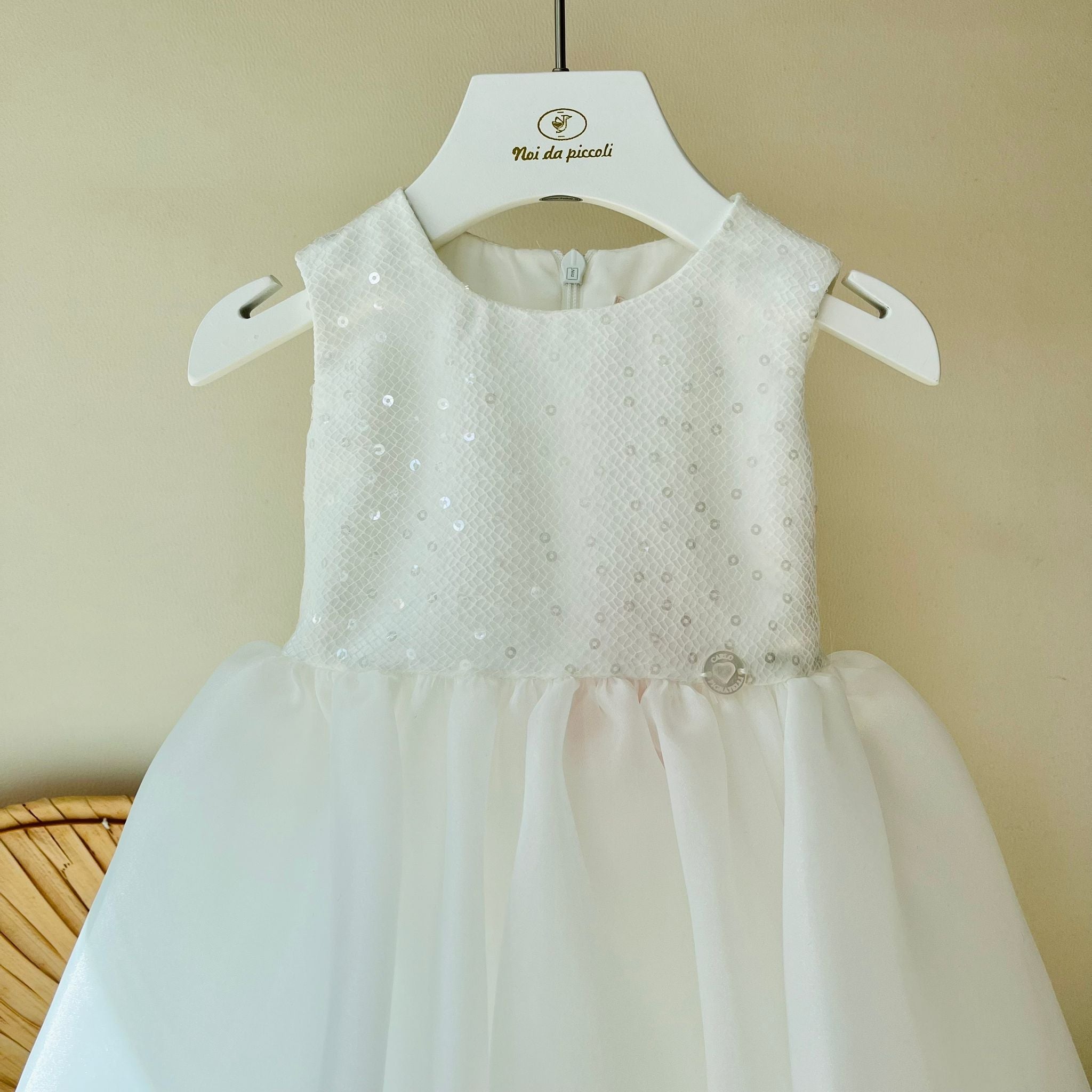 ABITINO PAIETTES E CHIFFON BIANCO - Noi da piccoli