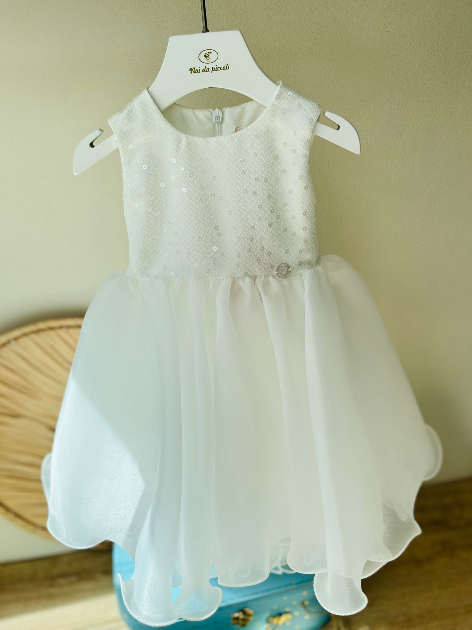 ABITINO PAIETTES E CHIFFON BIANCO - Noi da piccoli
