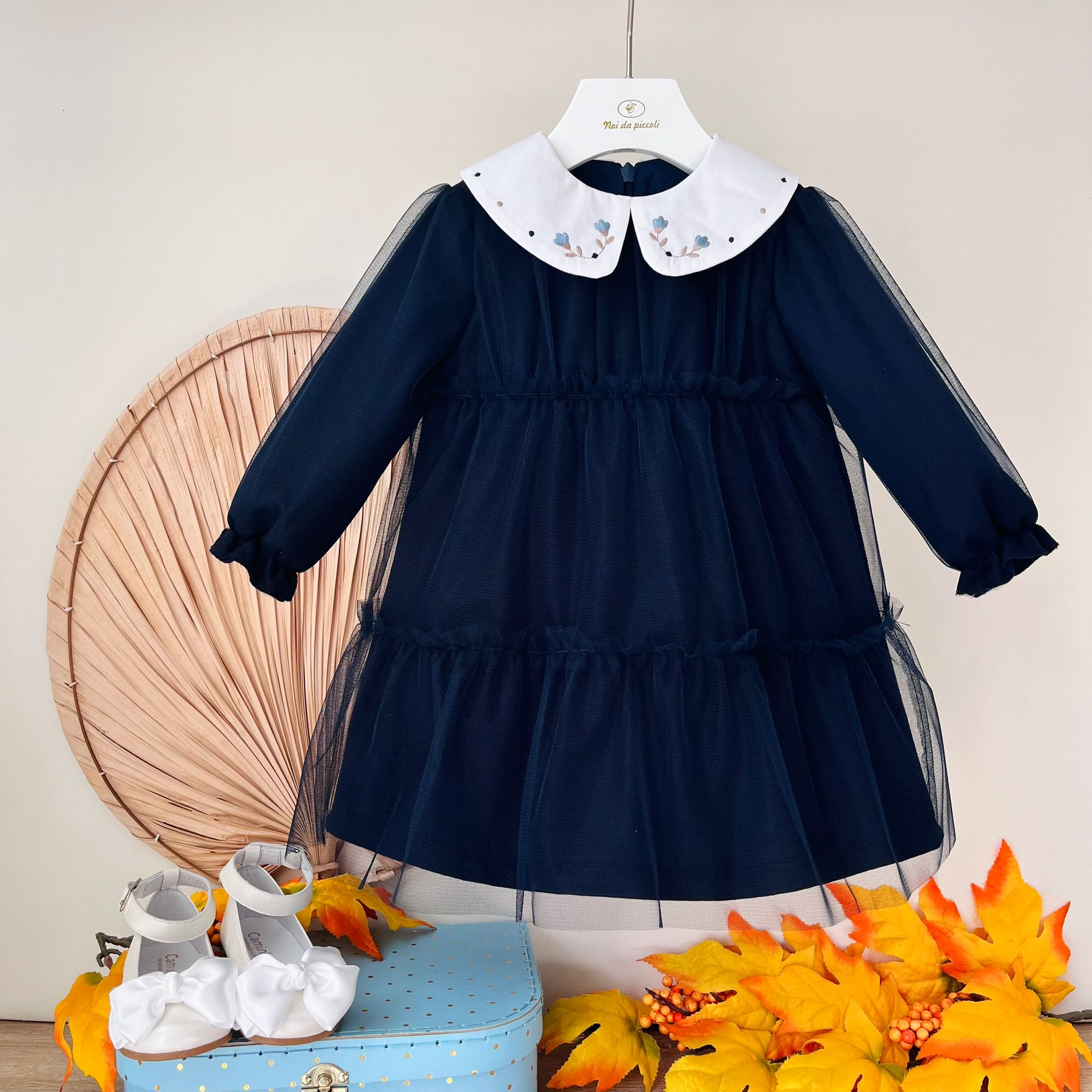 ABITINO REFINED GIRL COTONE CALDO NAVY - Noi da piccoli