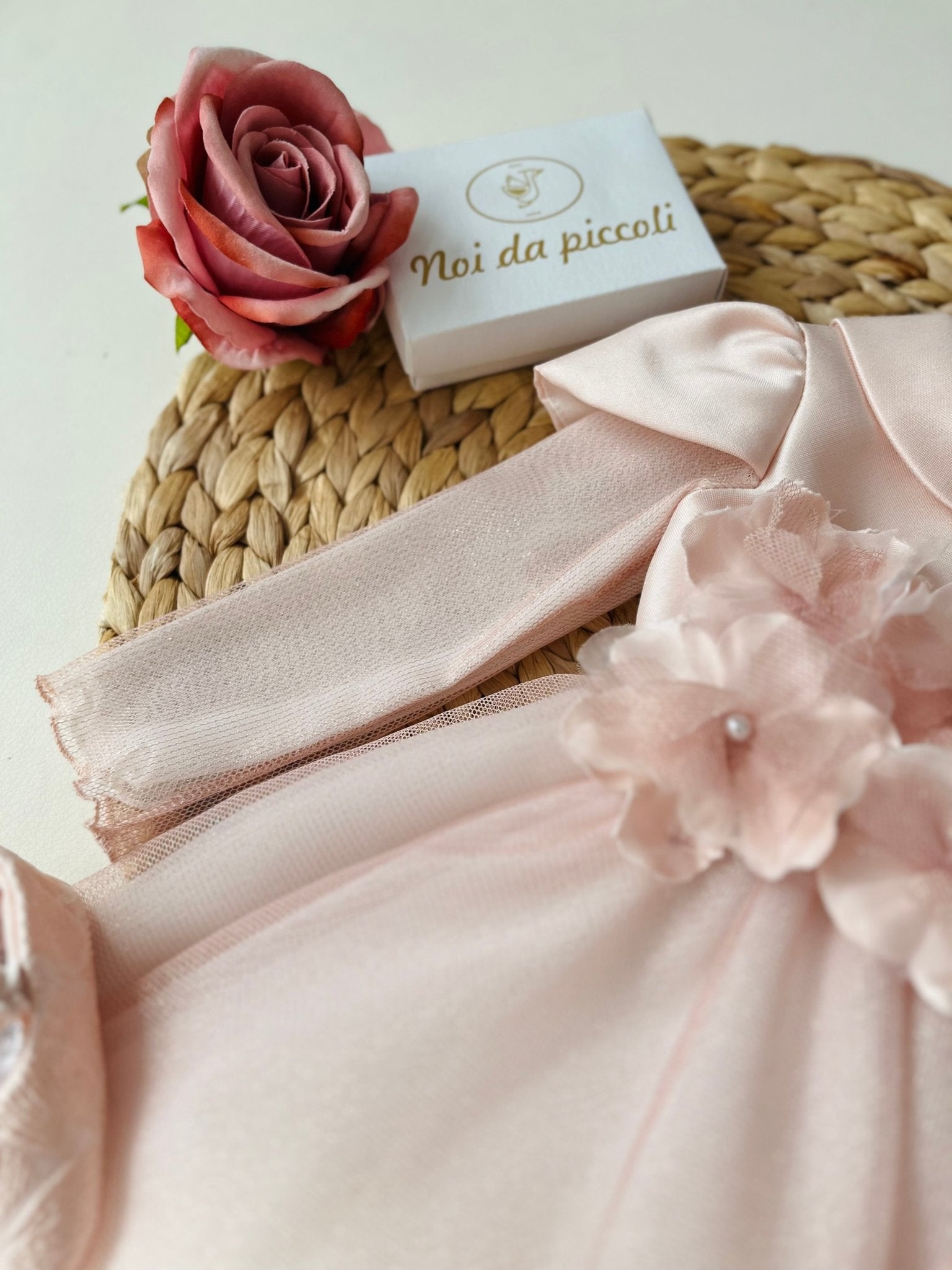 ABITINO ROSA ANTICO E TULLE ORO ROSA - Noi da piccoli