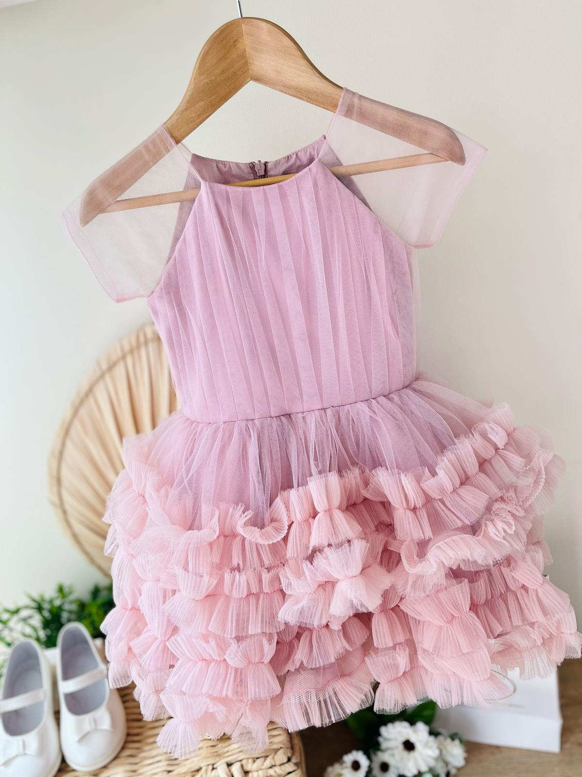 ABITINO ROSA CON TULLE - Noi da piccoli