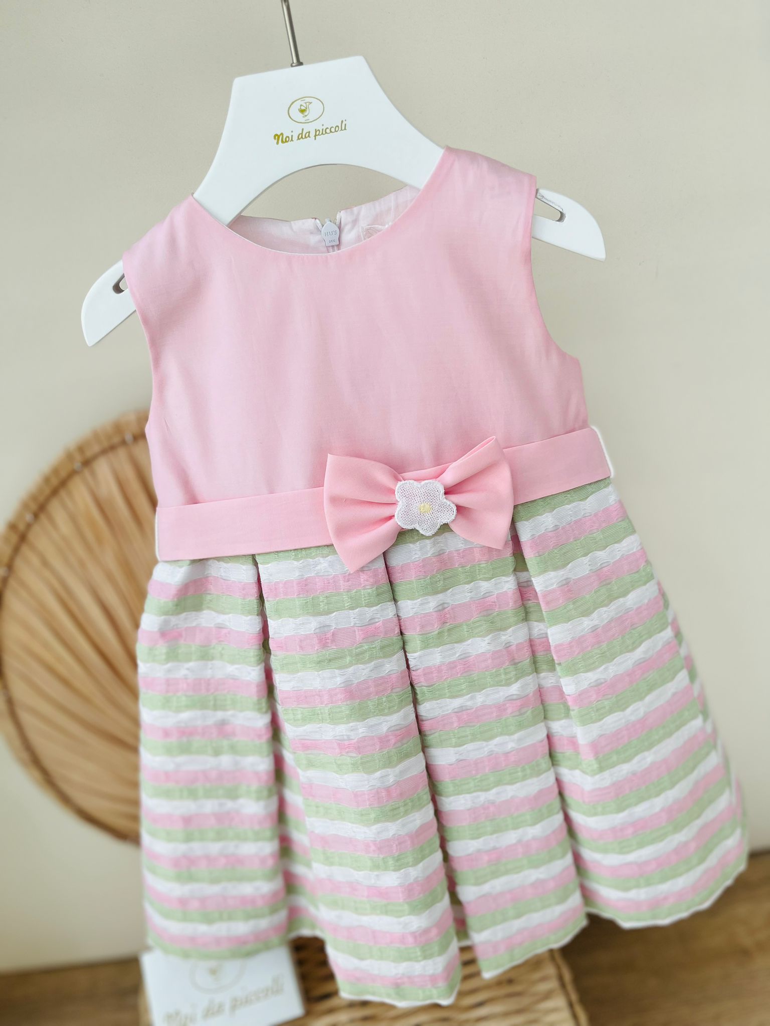 ABITINO ROSA E RIGHE VERDI - Noi da piccoli