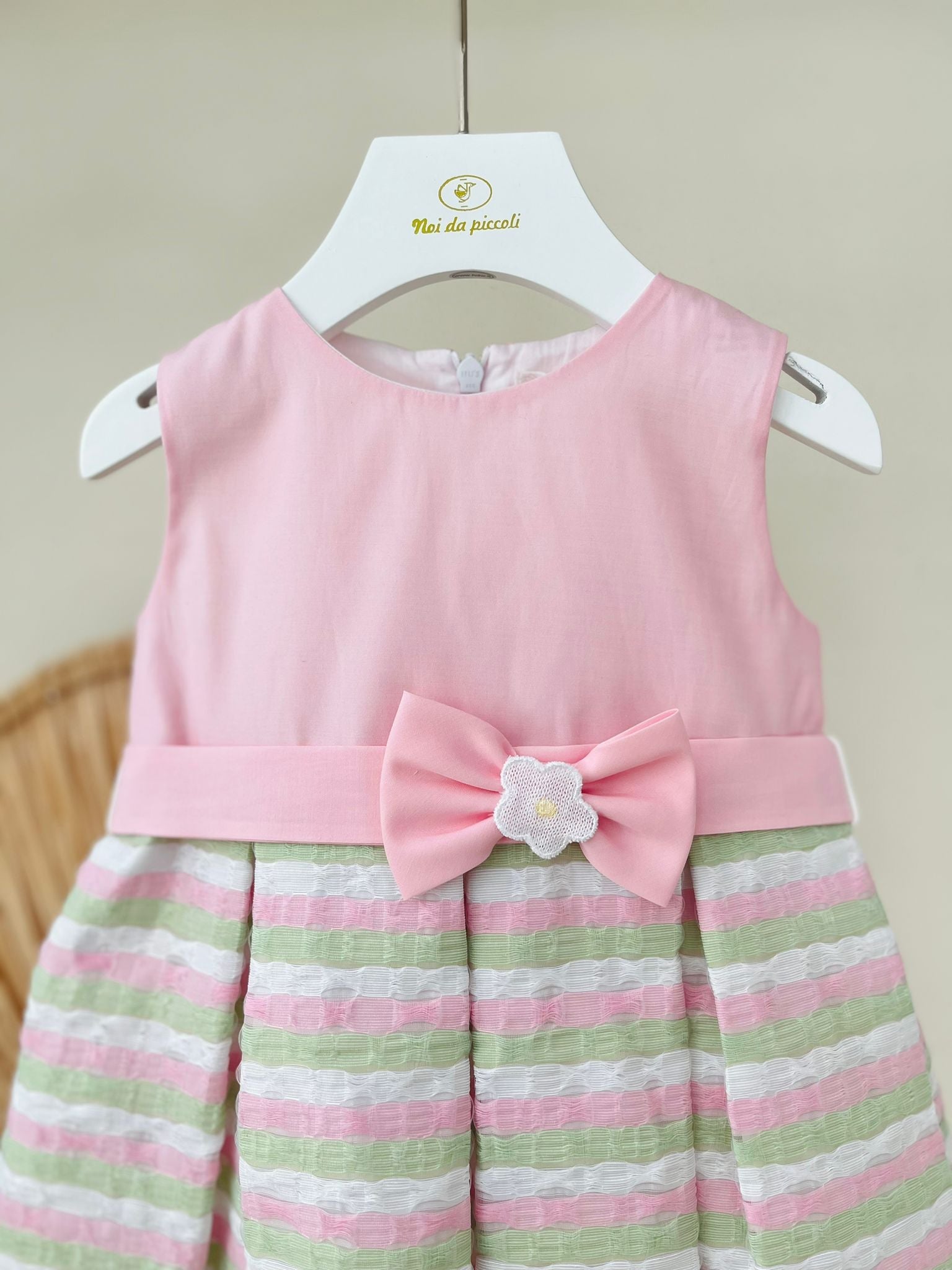 ABITINO ROSA E RIGHE VERDI - Noi da piccoli