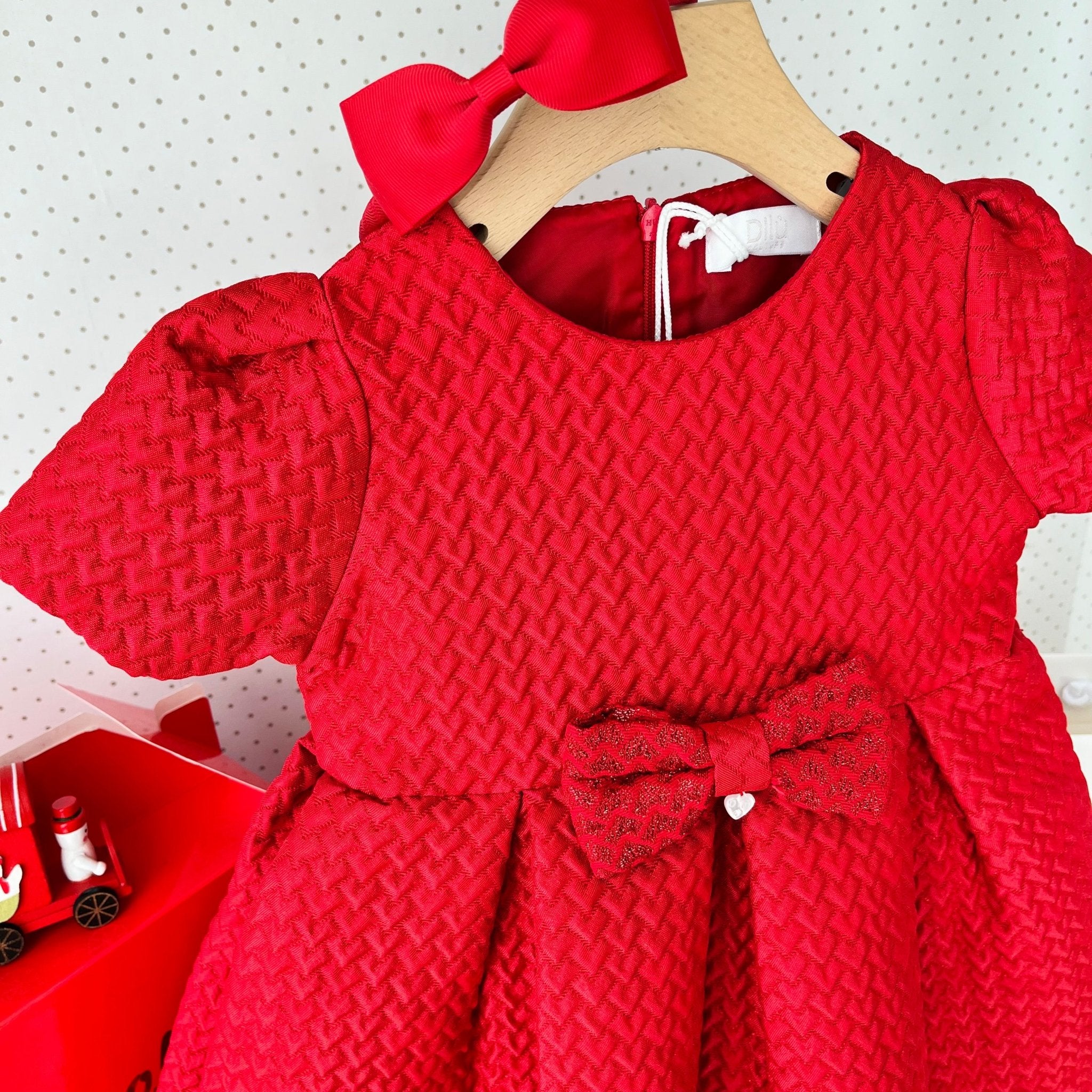 ABITINO ROSSO QUILTER CUORI E FIOCCO - Noi da piccoli