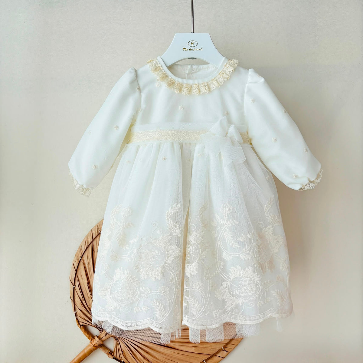 ABITO CERIMONIALE fiore romantico Avorio - Noi da piccoli