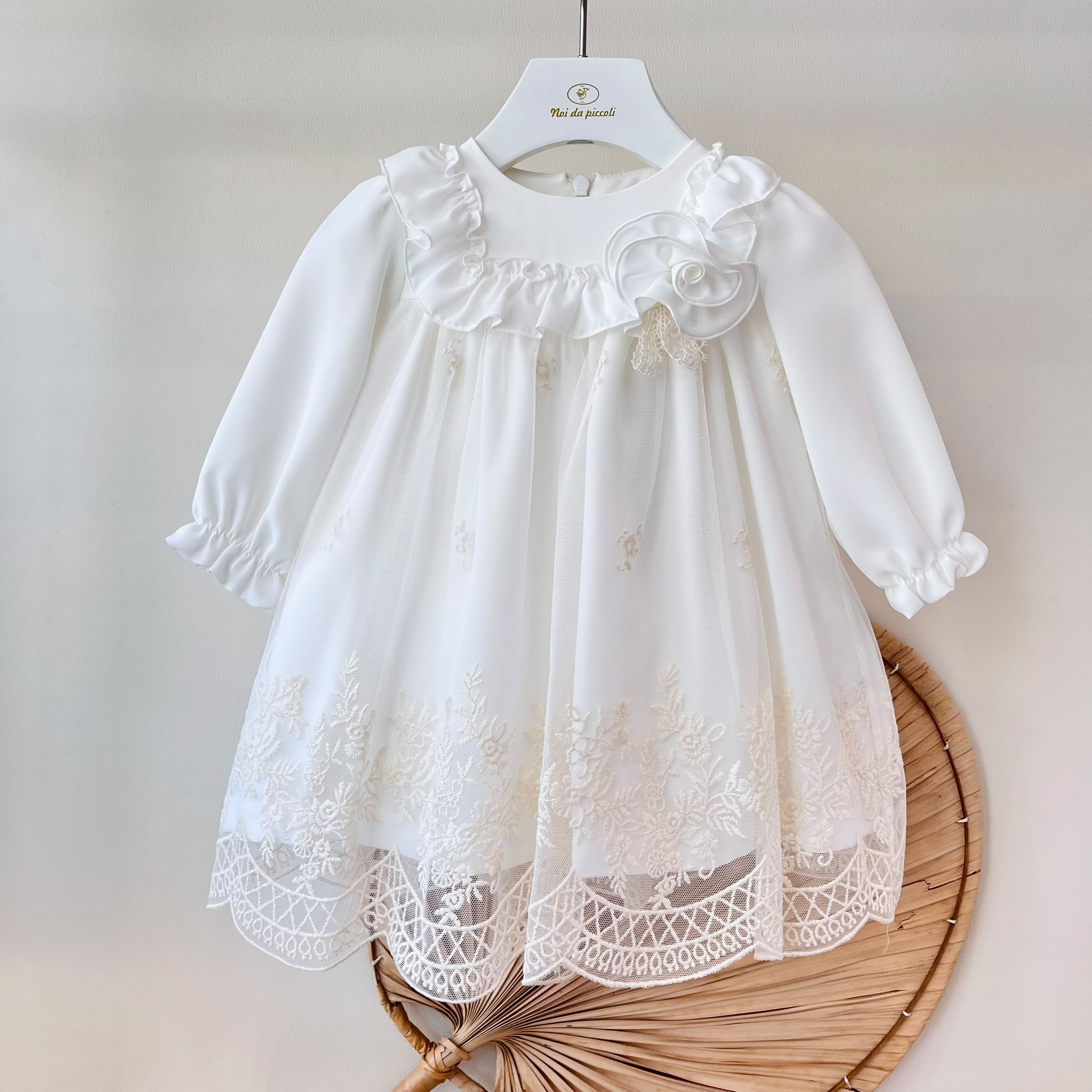 ABITO CERIMONIALE IN PIZZO PANNA - Noi da piccoli
