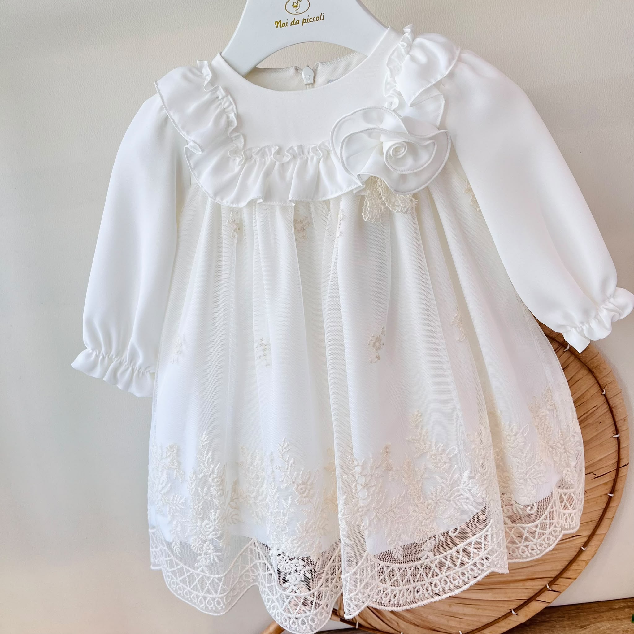 ABITO CERIMONIALE IN PIZZO PANNA - Noi da piccoli